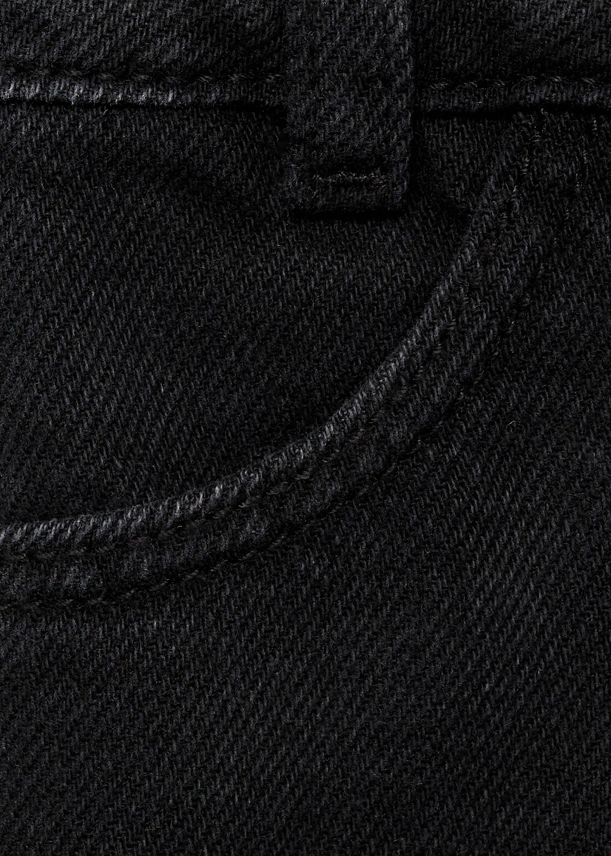 Wrapped denim skort - Details of the article 0, Black denim. Ref: 87074794-00.