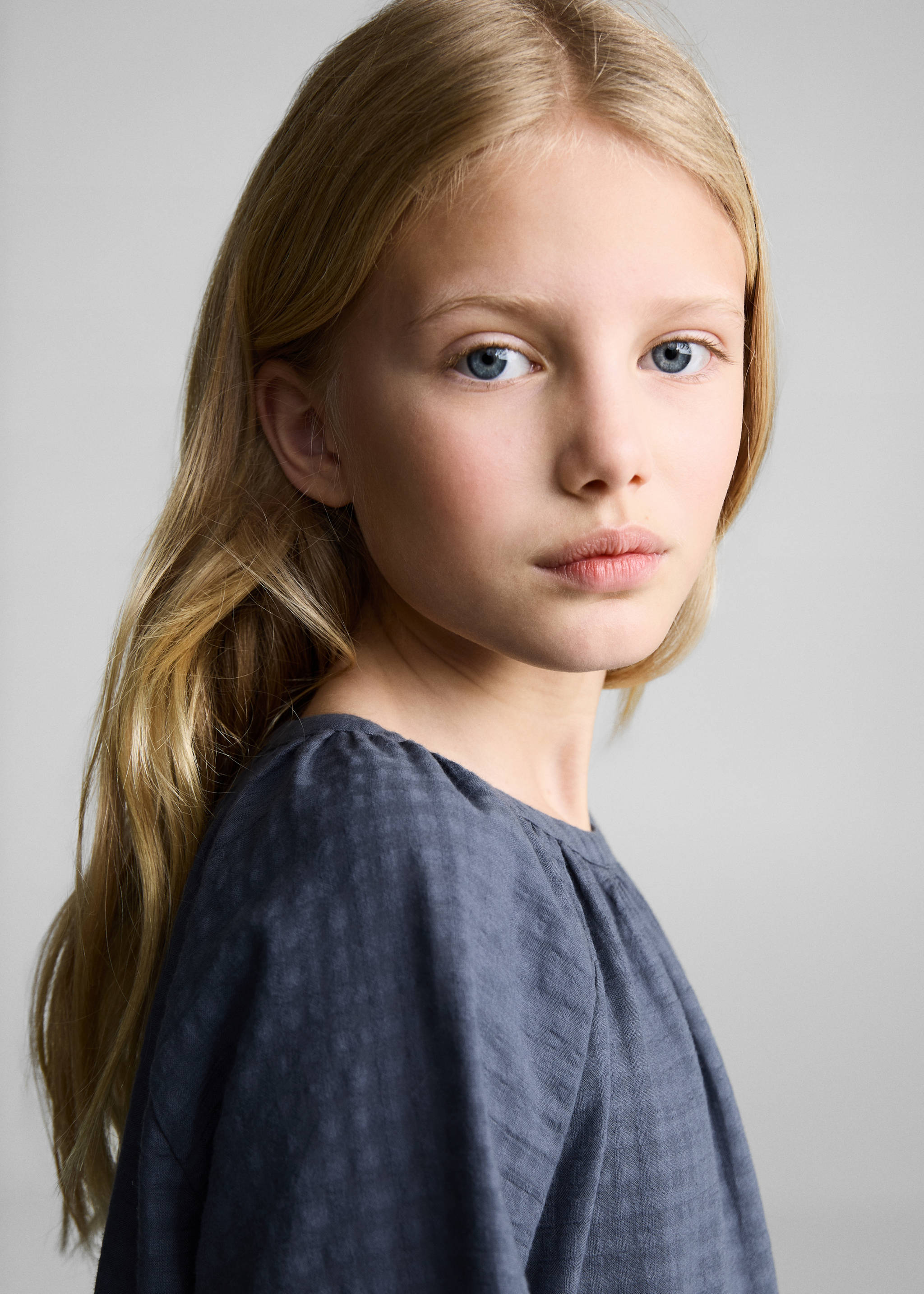 Embroidered textured dress - Details of the article 1