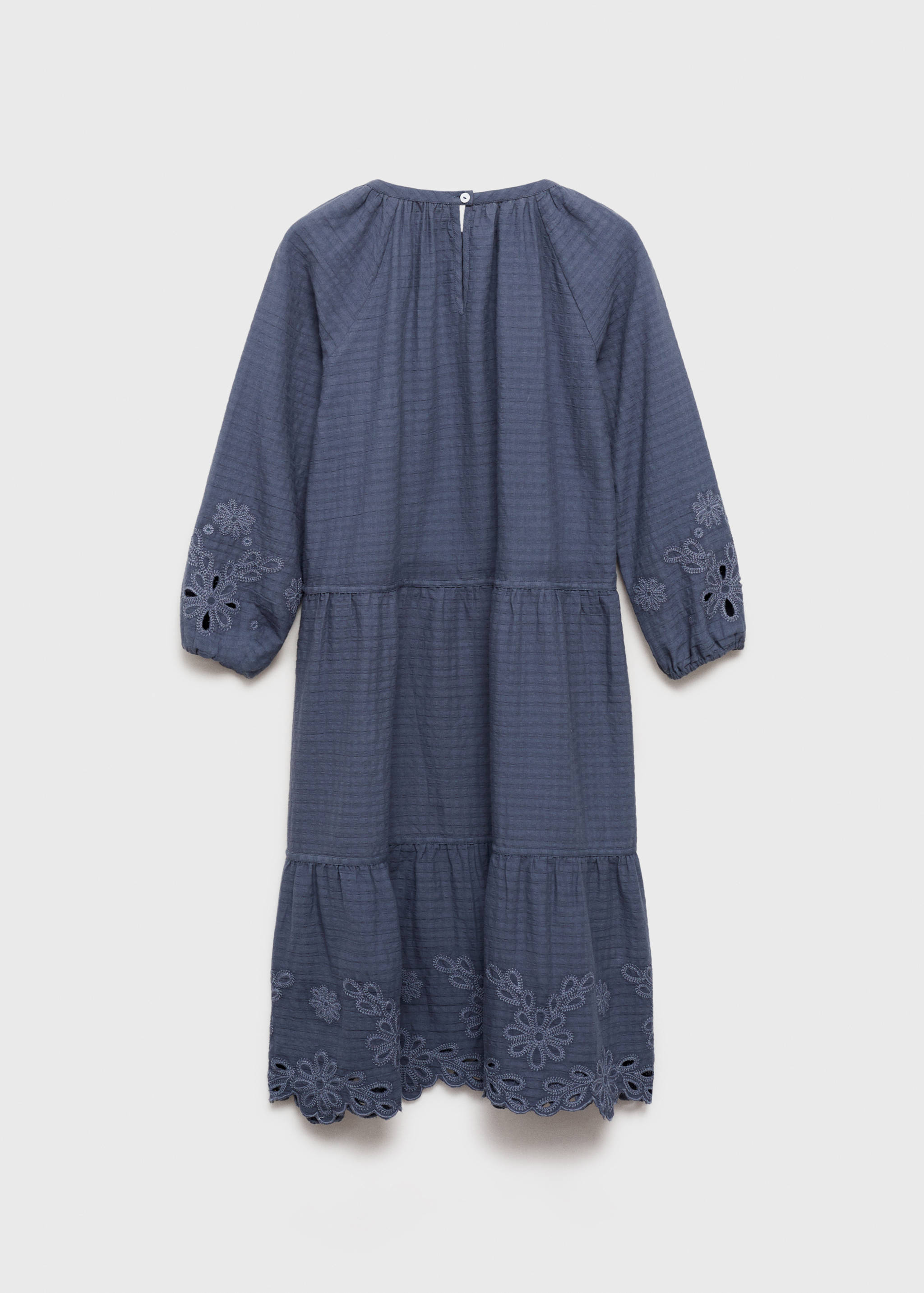 Embroidered textured dress - Reverse of the article