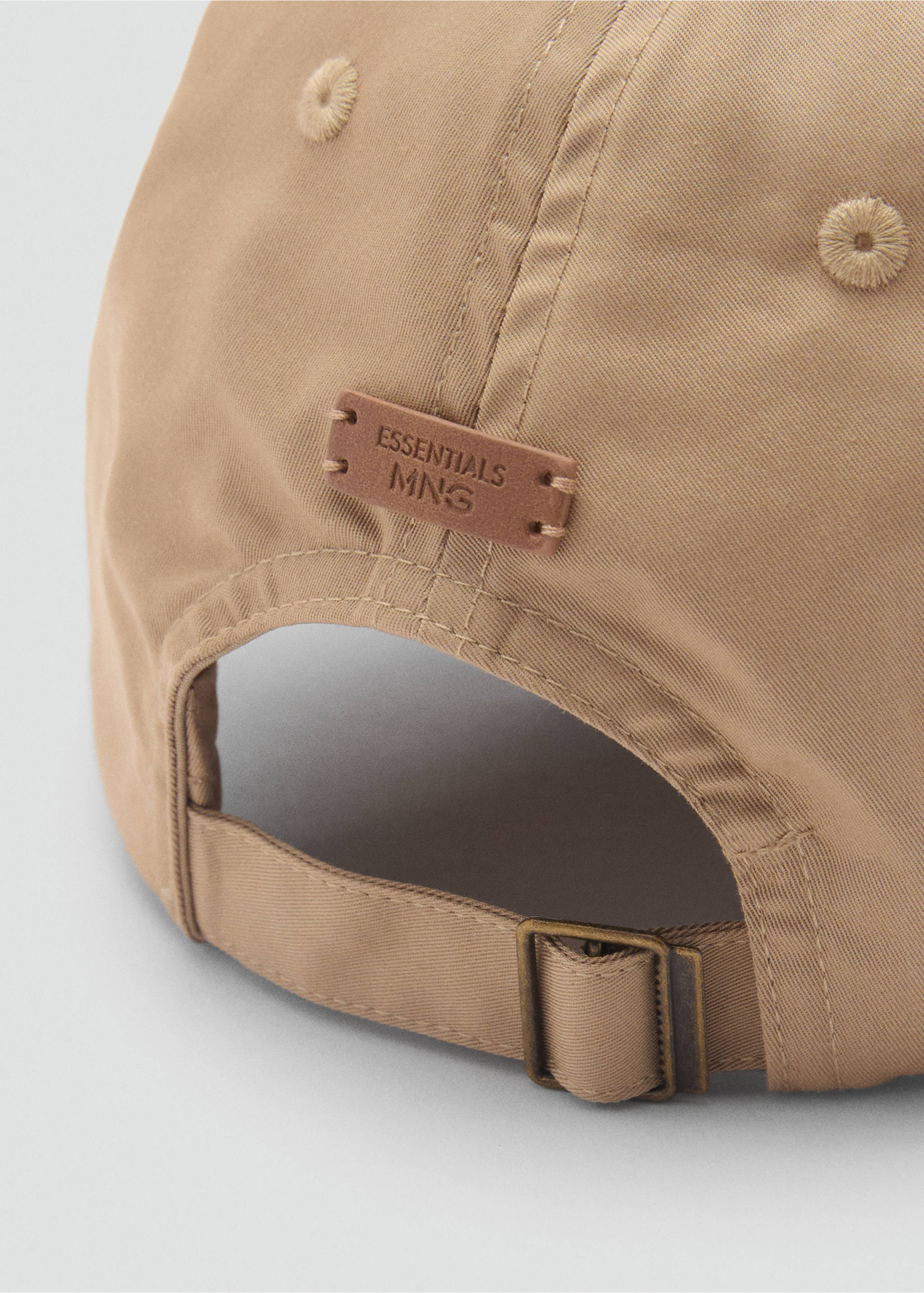Cotton visor cap - Details of the article 1, Beige. Ref: 87074797-00.