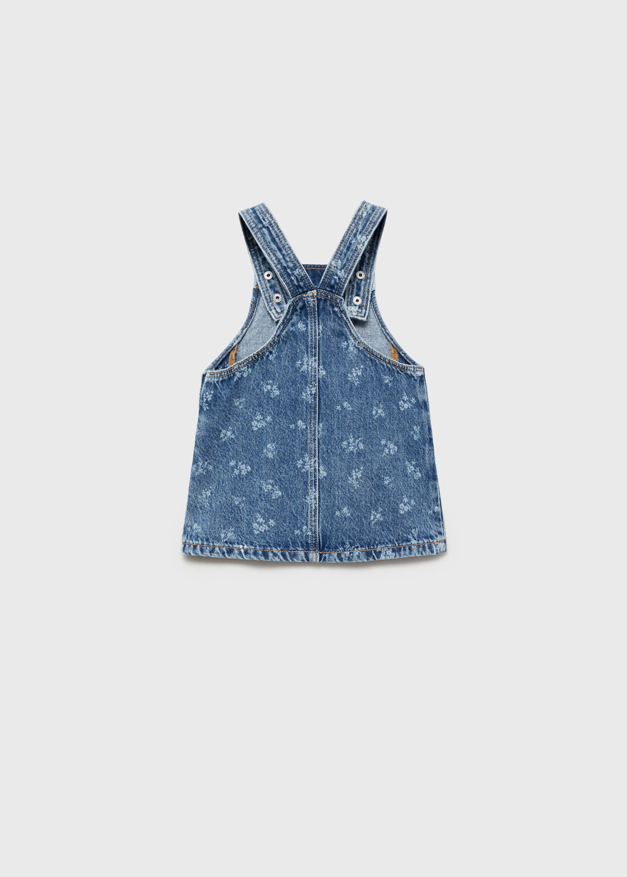 Printed denim pinafore - Reverse of the article