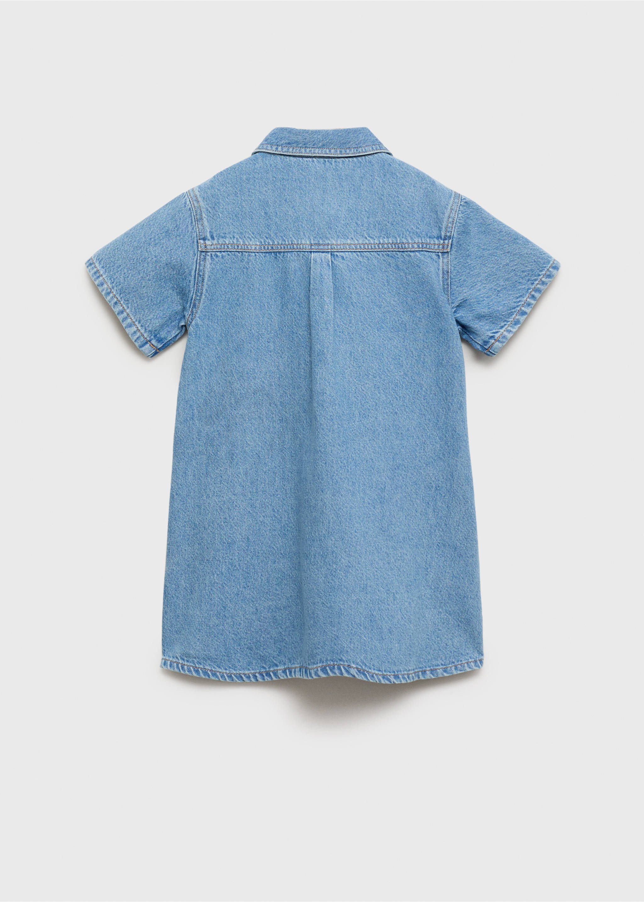 Short denim dress - Reverse of the article, Medium Blue. Ref: 87074799-00.