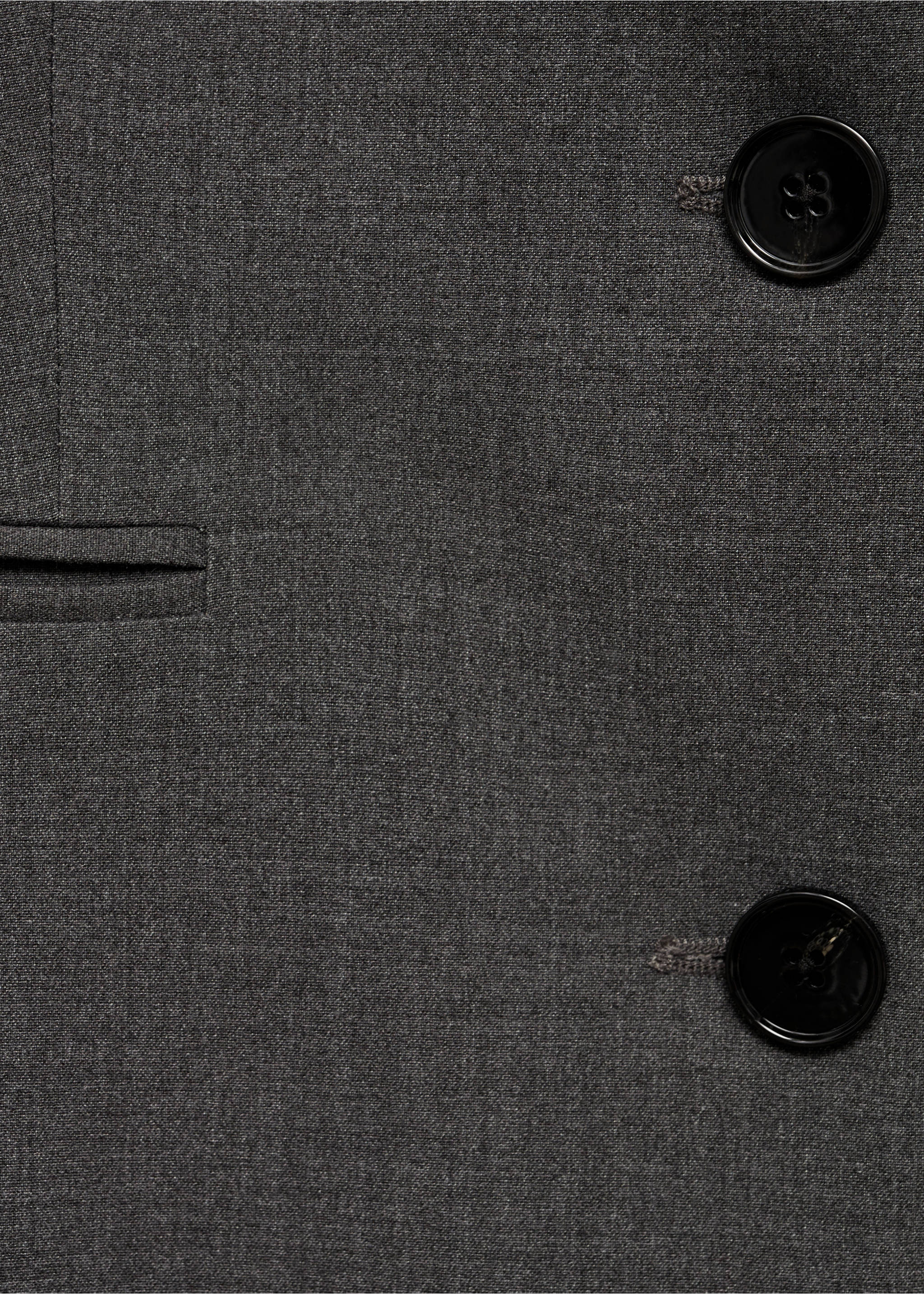 Straight button suit blazer - Details of the article 0, Grey. Ref: 87074801-00.