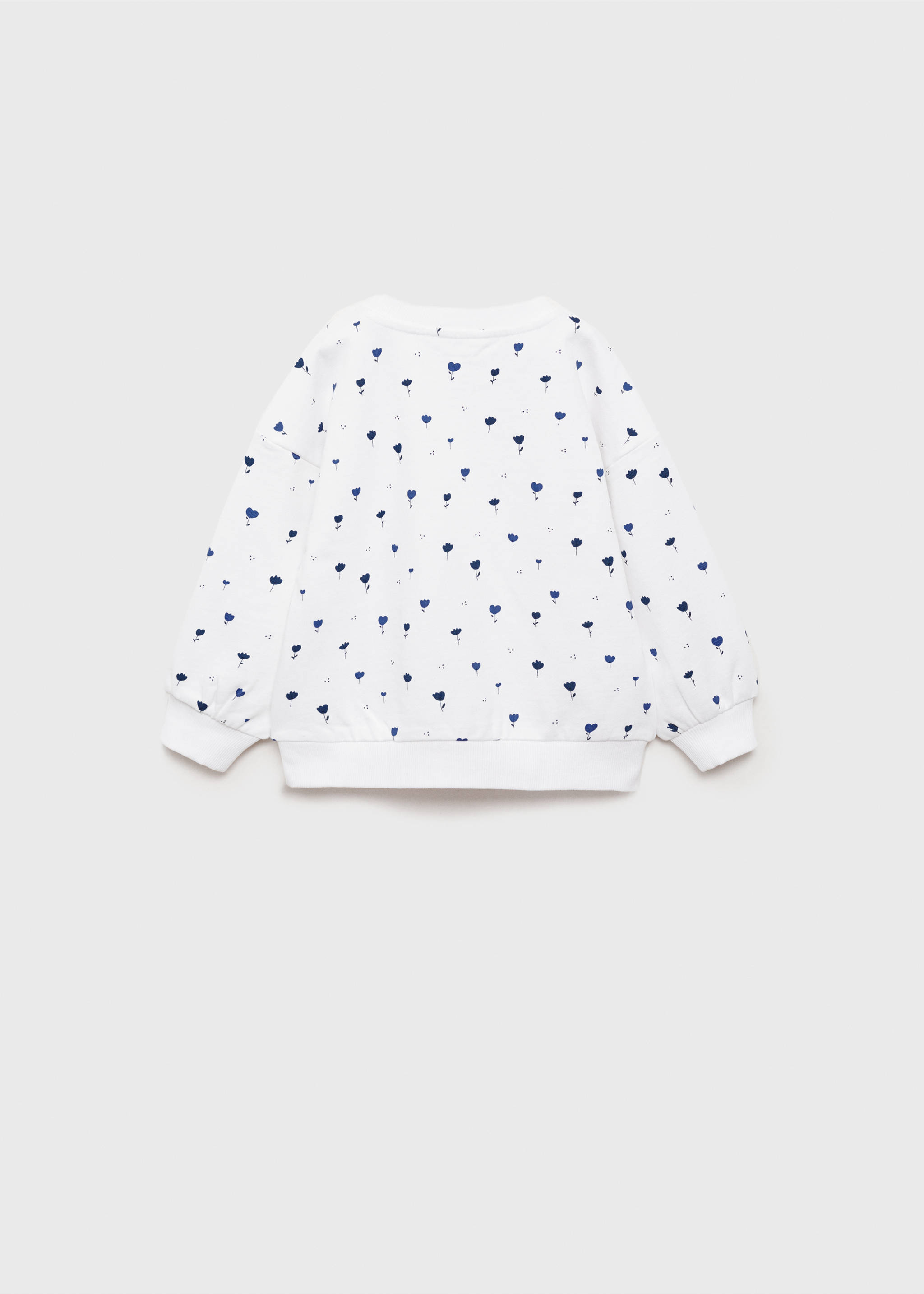 Bavlněná mikina s potiskem - Zadní strana zboží, Šedobílá. Ref: 87074802-00.