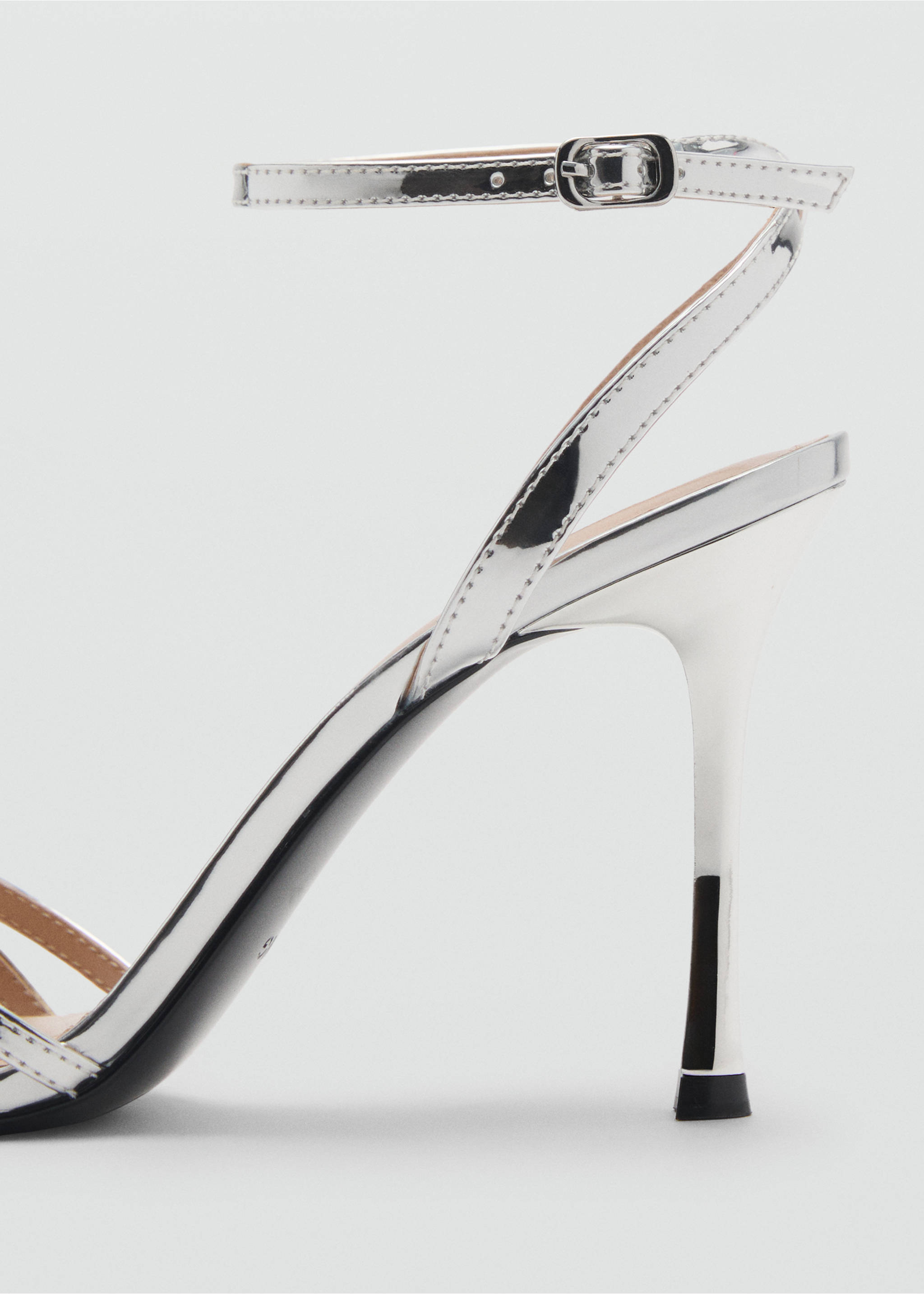 Sandales talon brides combinées - Détail de l'article 1, Argent. Ref: 87074803-00.