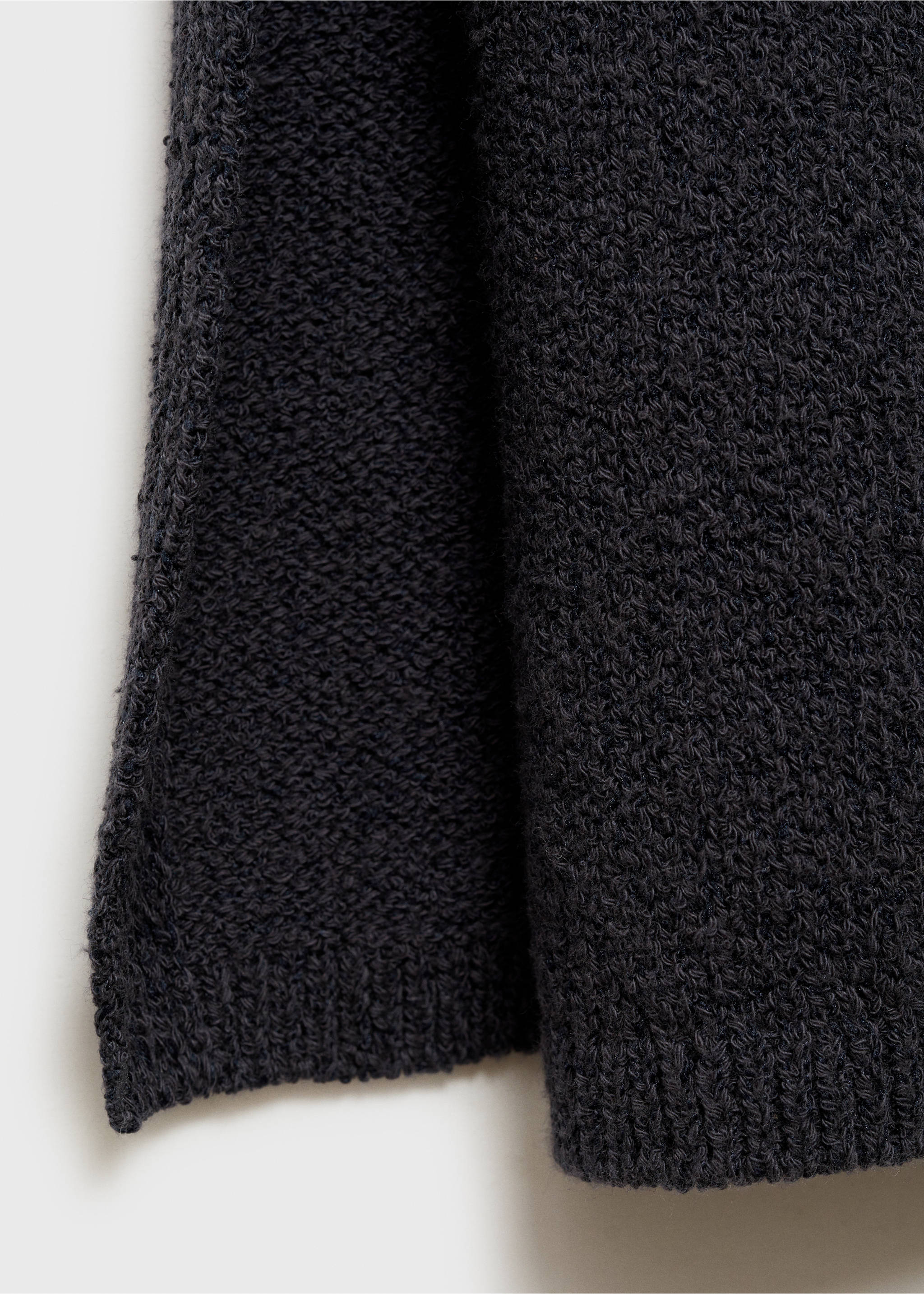 Langer Rock mit seitlichem Schlitz - Detail des Artikels 0, Dunkles Marineblau. Ref: 87074805-00.