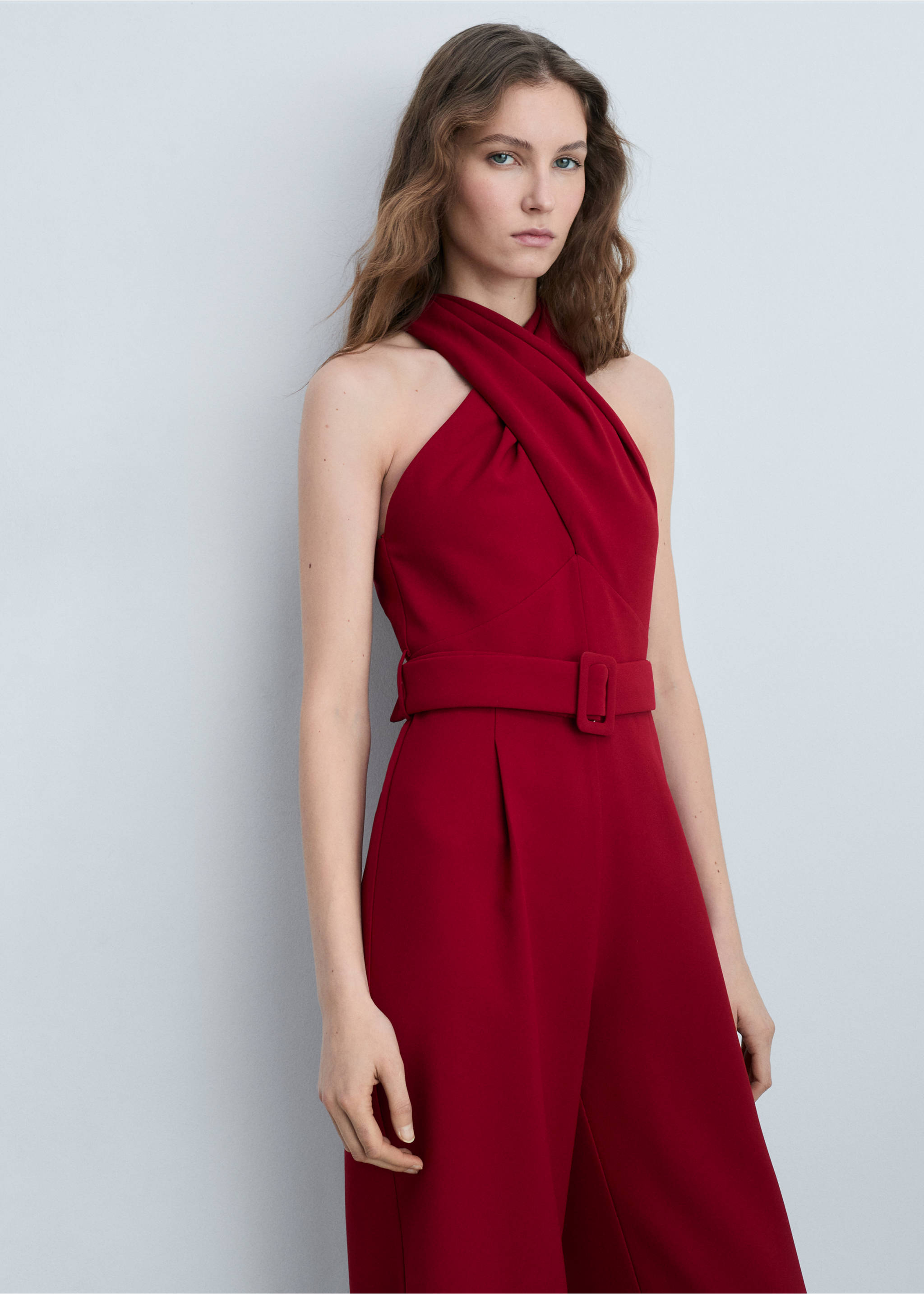 Combinaison cache-cœur ceinture - Plan moyen, Lie de vin. Ref: 87074812-00.