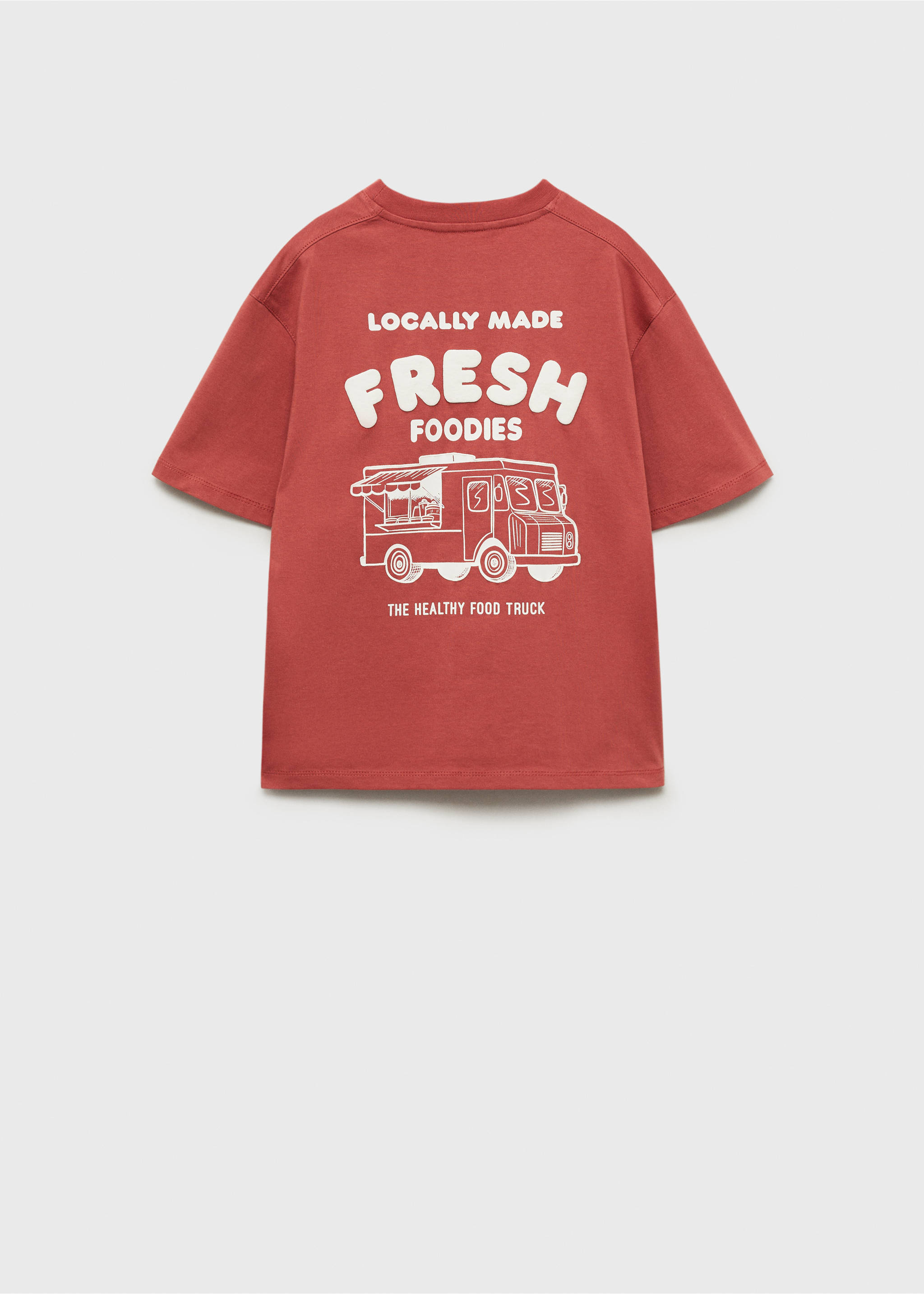 Embossed printed t-shirt - Reverse of the article, Red. Ref: 87075138-00.