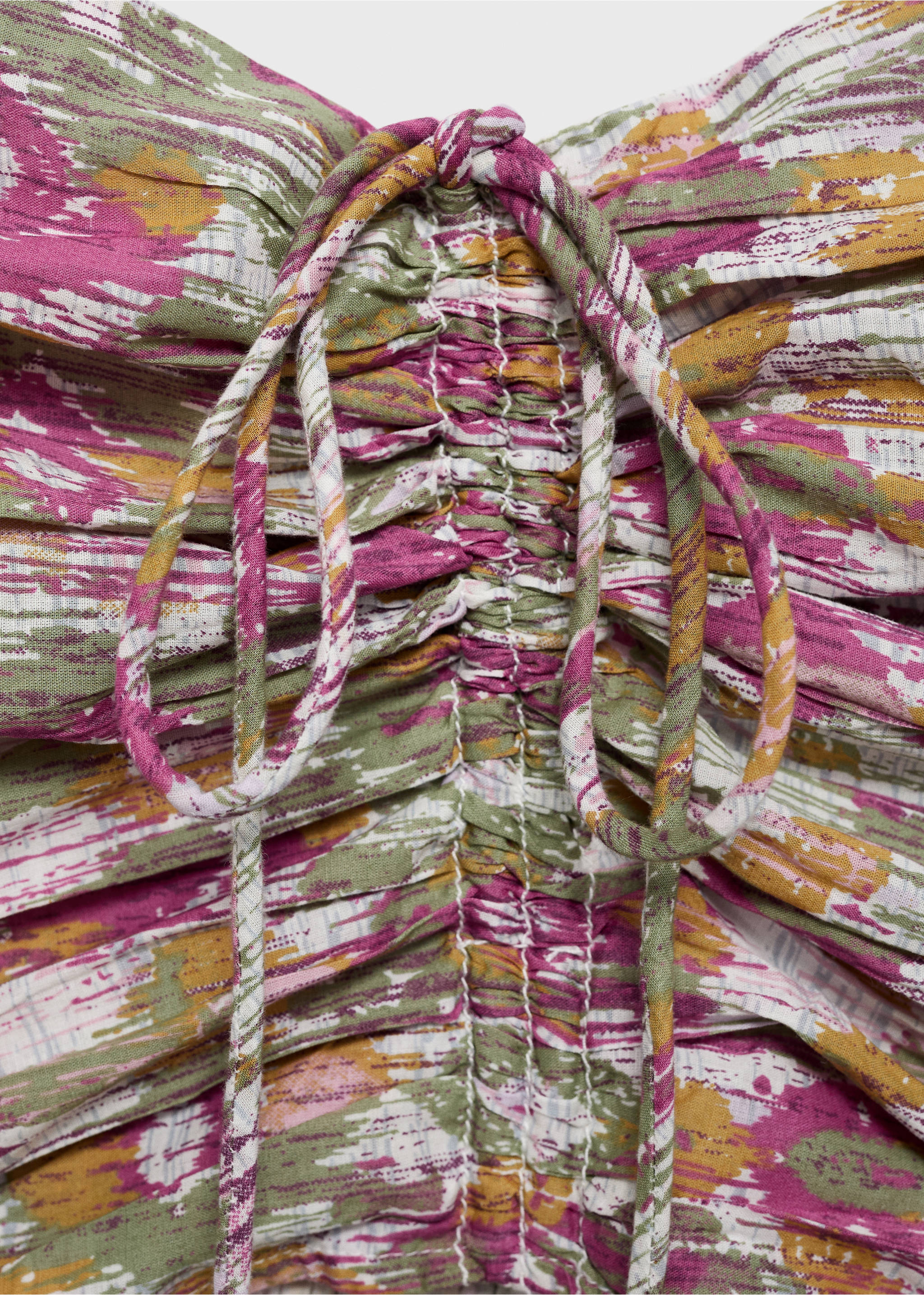 Top algodón fruncido - Detalle del artículo 8, Rosa. Ref: 87075725-00.