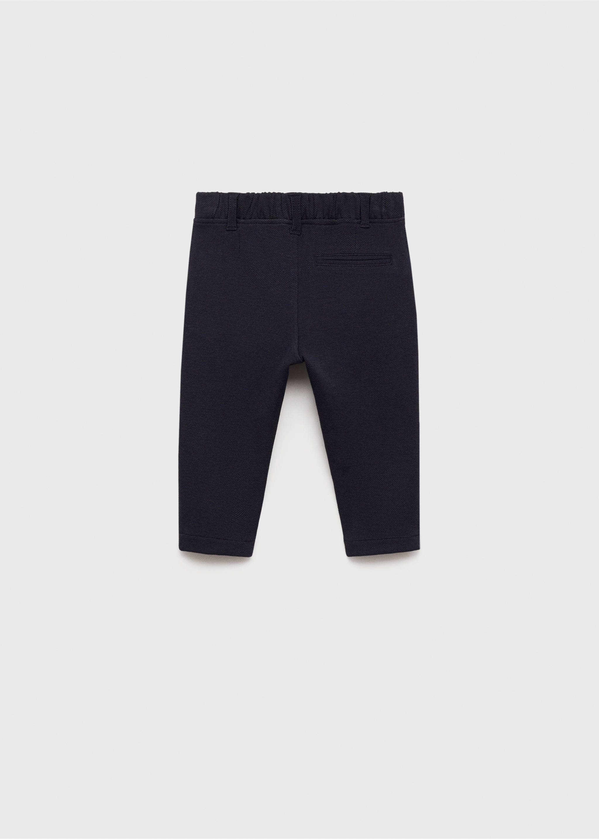 Slim-fit trousers - Reverse of the article, Dark Navy. Ref: 87075733-00.
