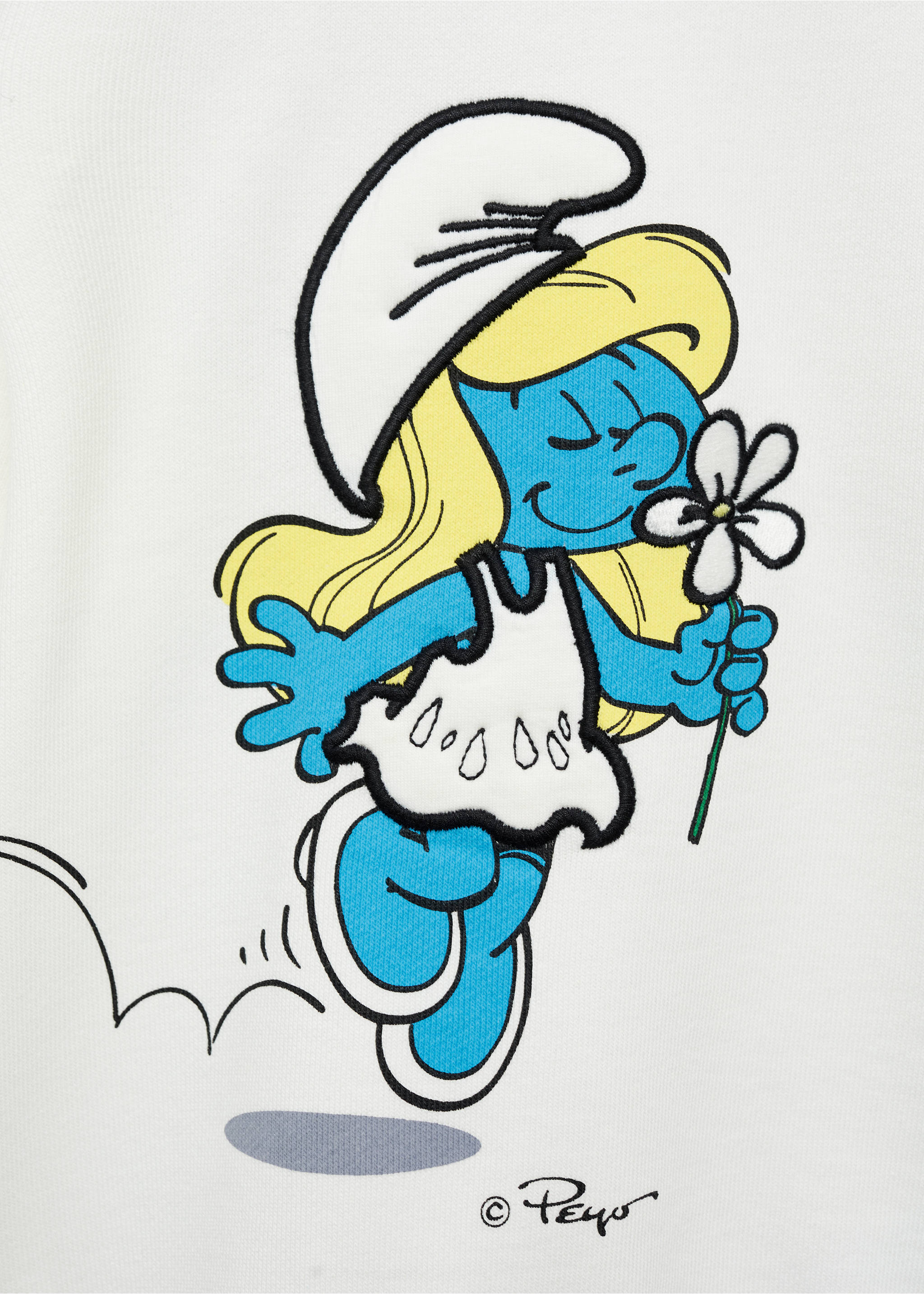 Smurfin sweatshirt - Detail van het artikel 0, Gebroken wit. Ref: 87075737-00.