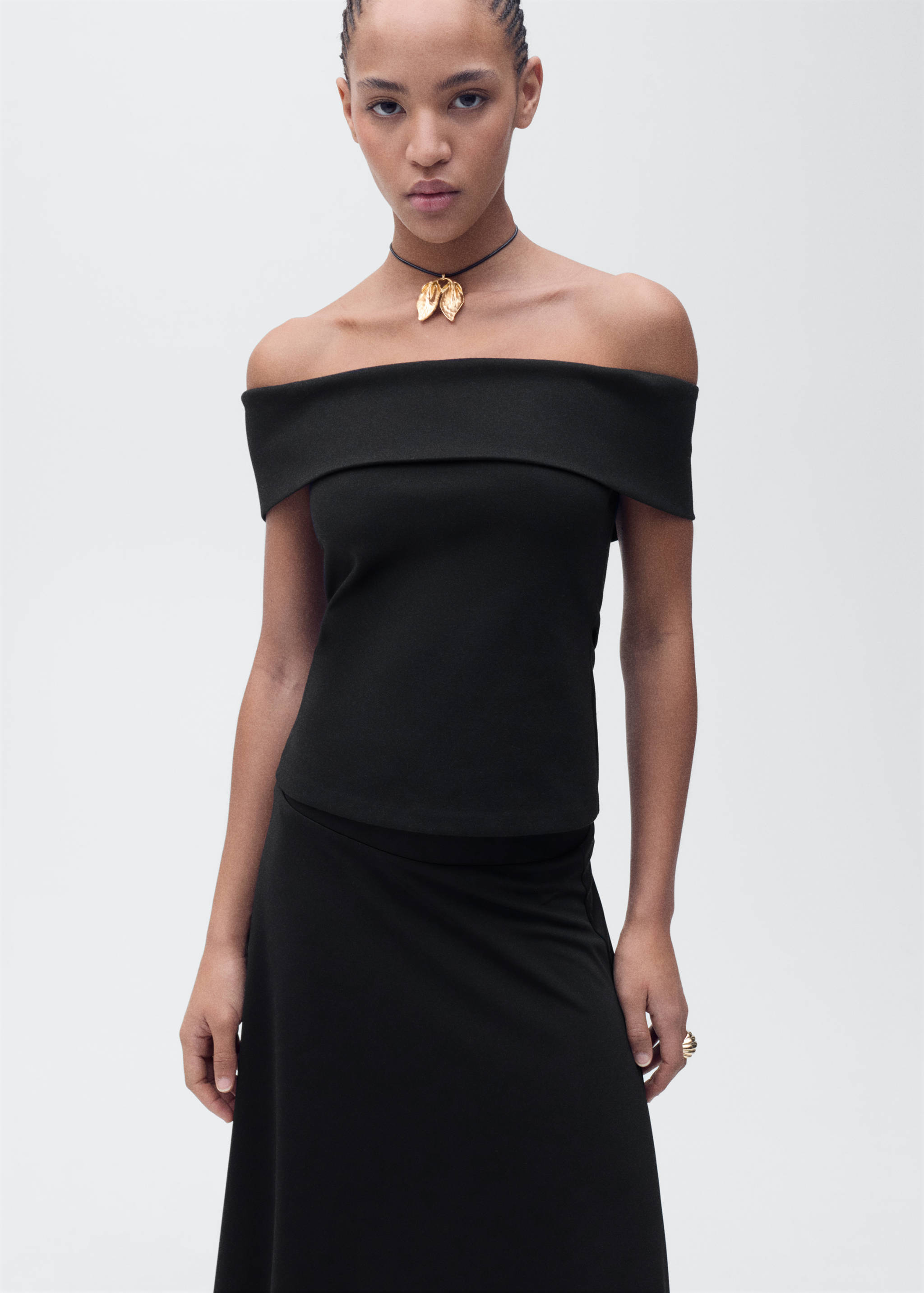 Flared knitted skirt - Details of the article 1