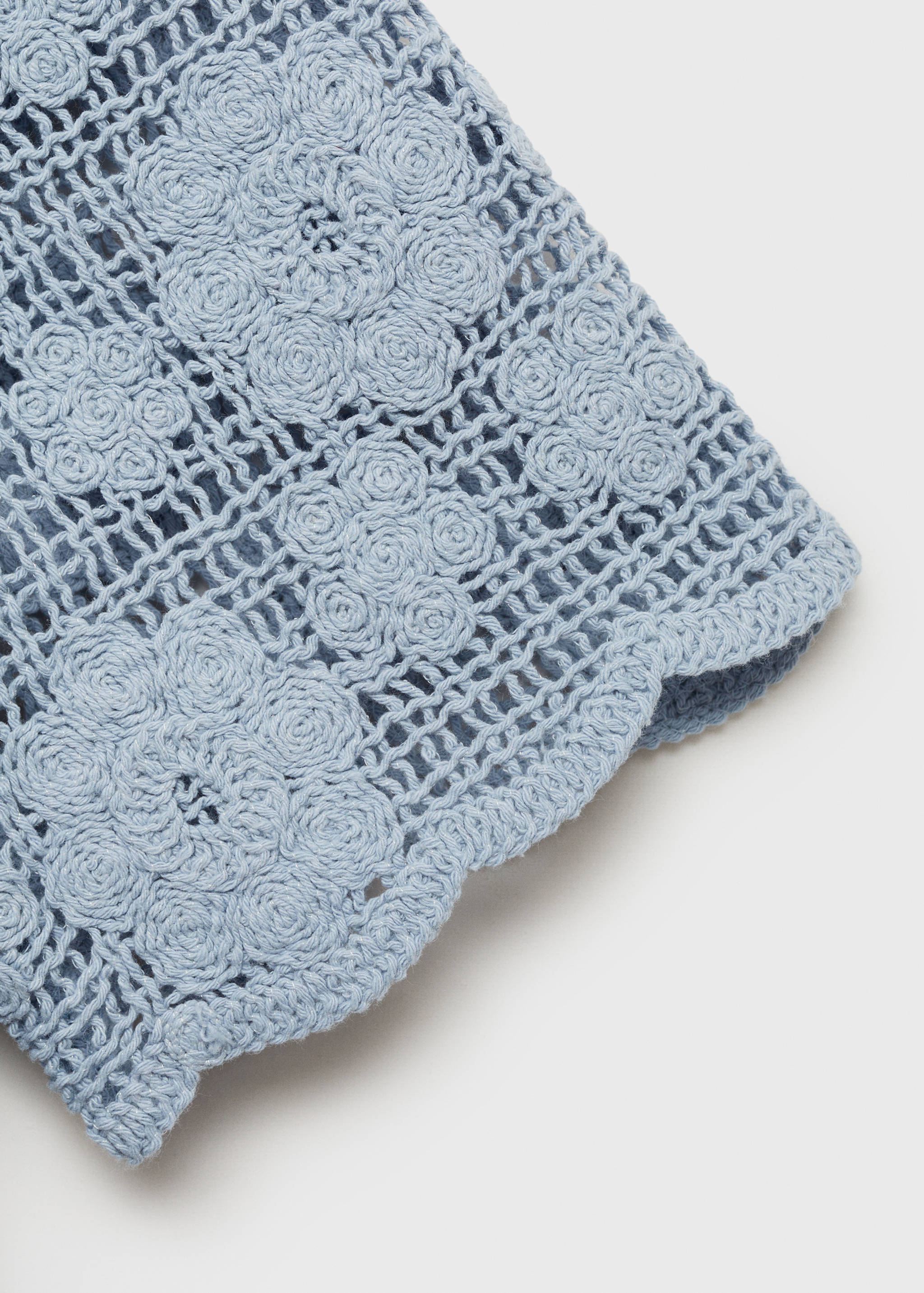 Crochet sleeve cotton t-shirt - Details of the article 0