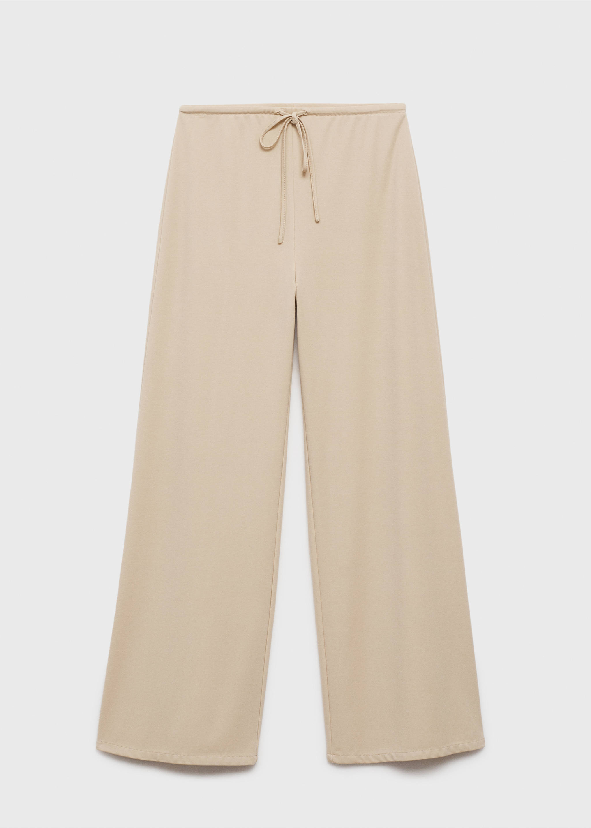 Wide leg trousers with elastic waist - Article without model, Sand. Ref: 87075755-00.