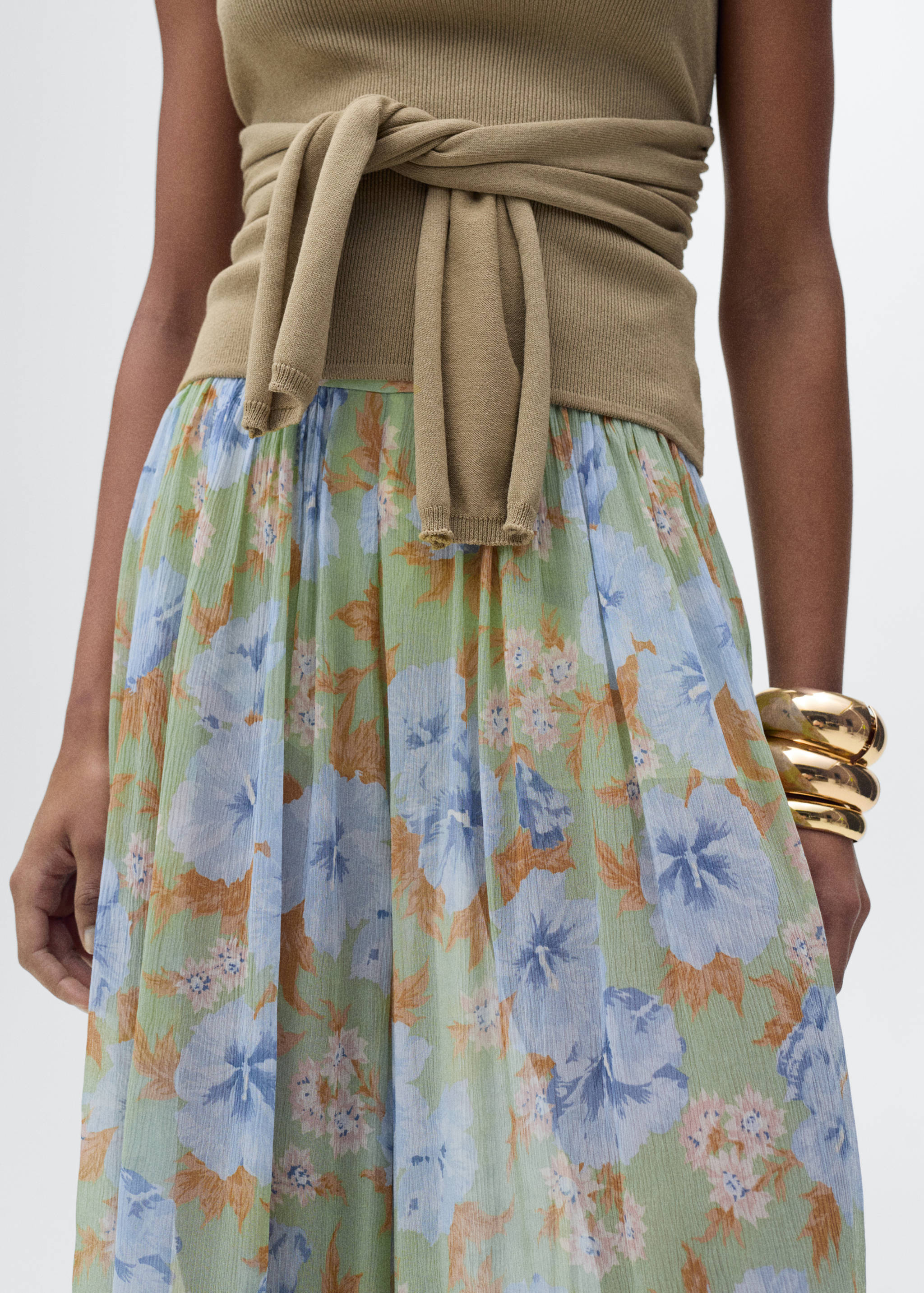 Pantalon ballon imprimé à fleurs - Détail de l'article 1