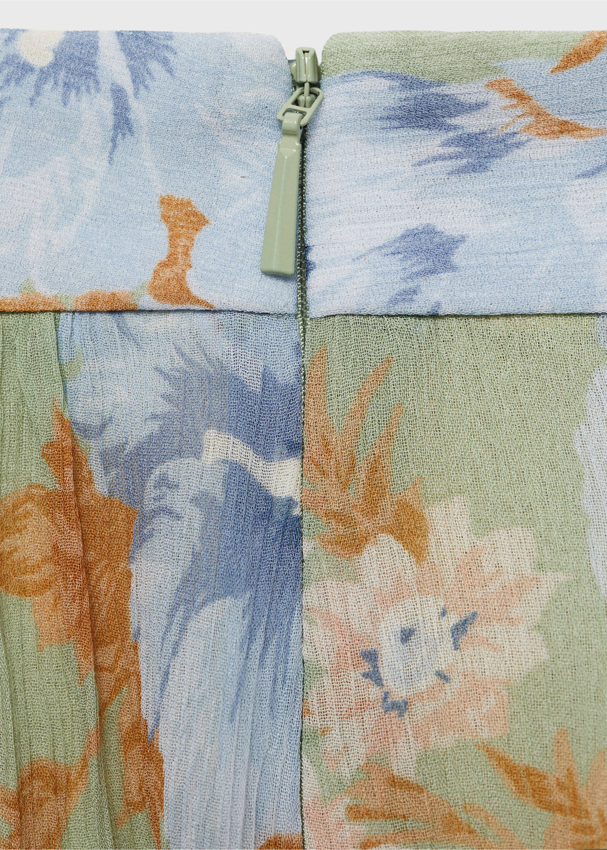 Pantalón globo estampado floral - Detalle del artículo 8, Verde menta. Ref: 87075767-00.