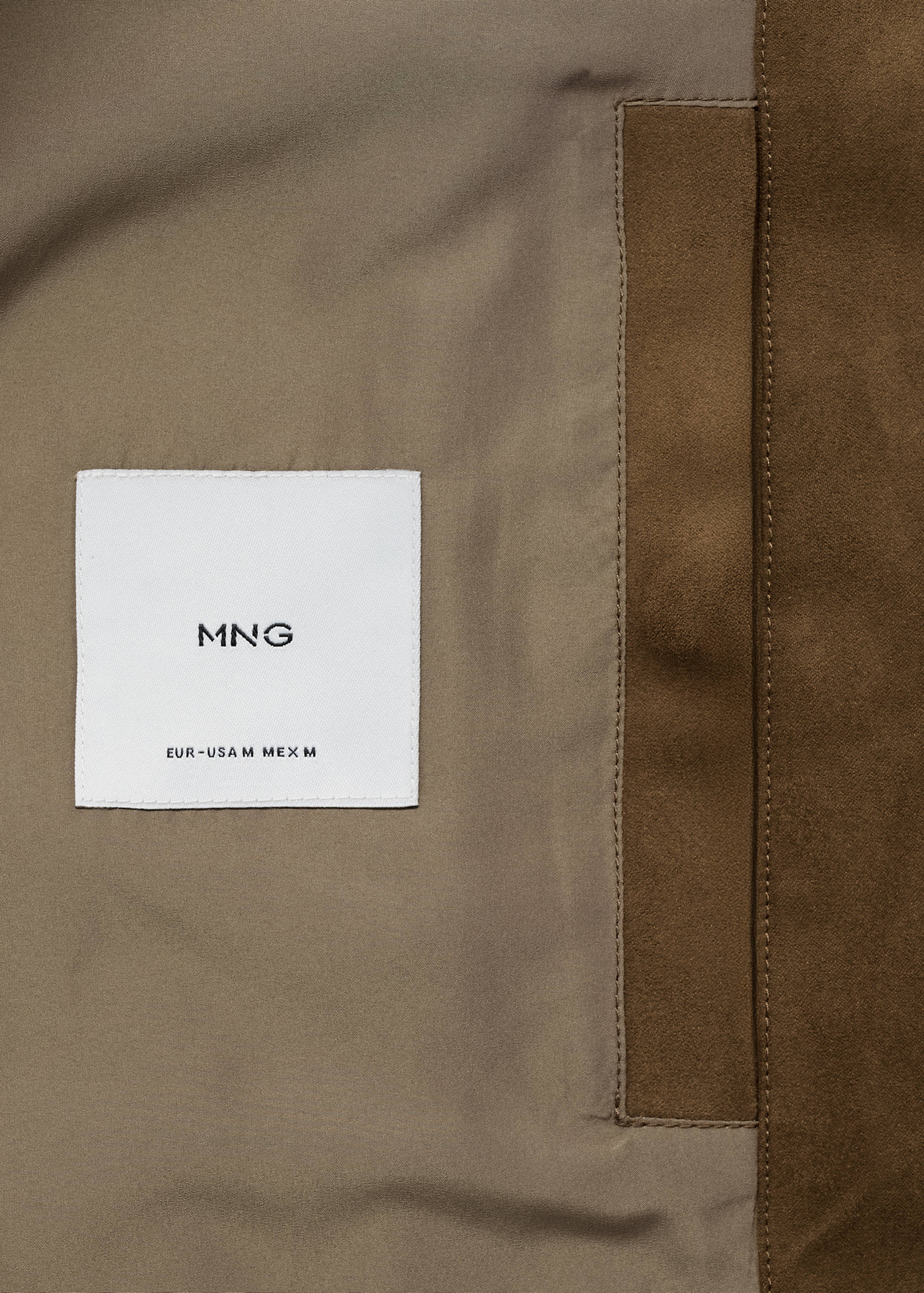 Suede-effect jacket with zip - Details of the article 0