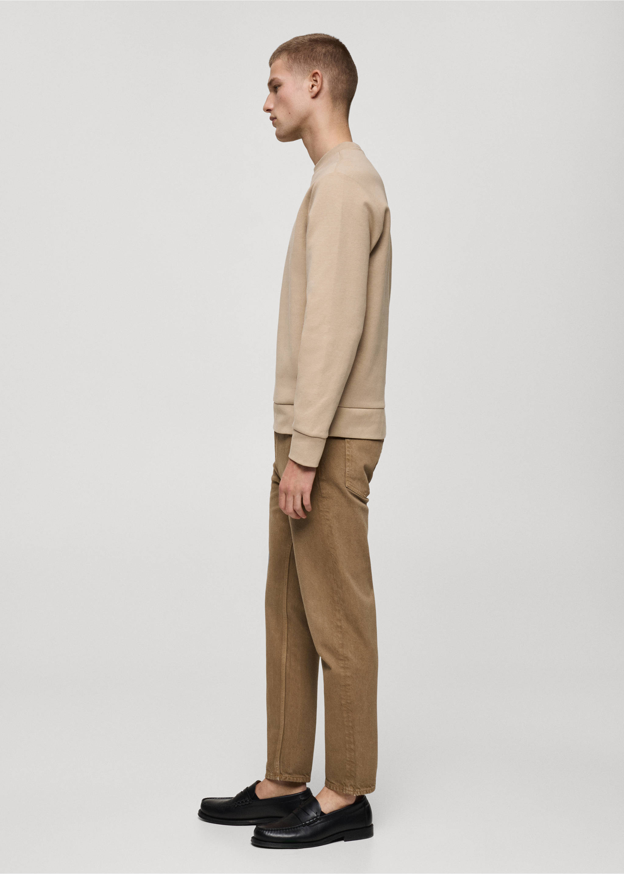 Tapered-Jeans Ben in Cropped-Länge - Detail des Artikels 2, Mittelbraun. Ref: 87075918-00.