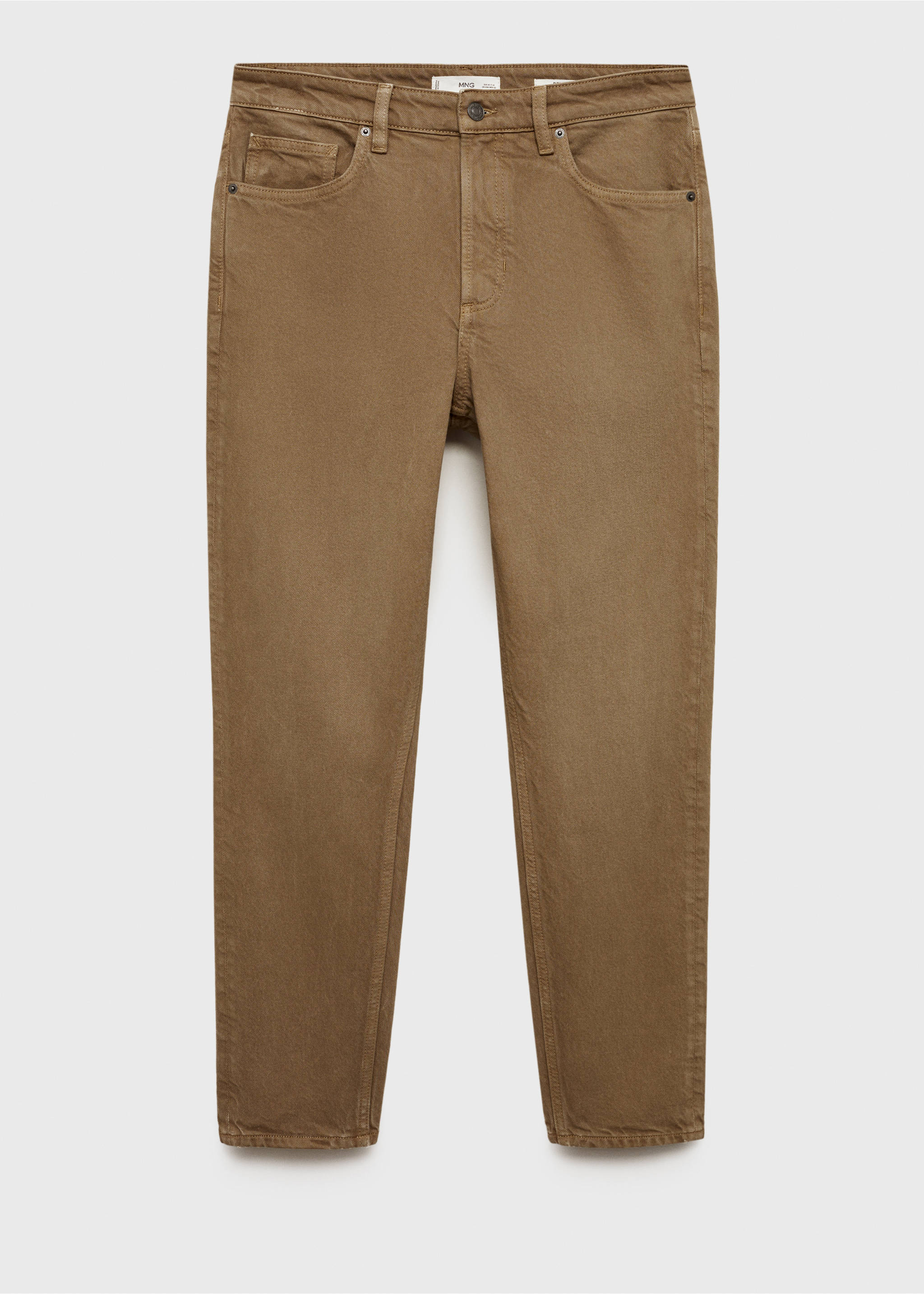 Ben tapered cropped jeans - Article without model, Medium Brown. Ref: 87075918-00.