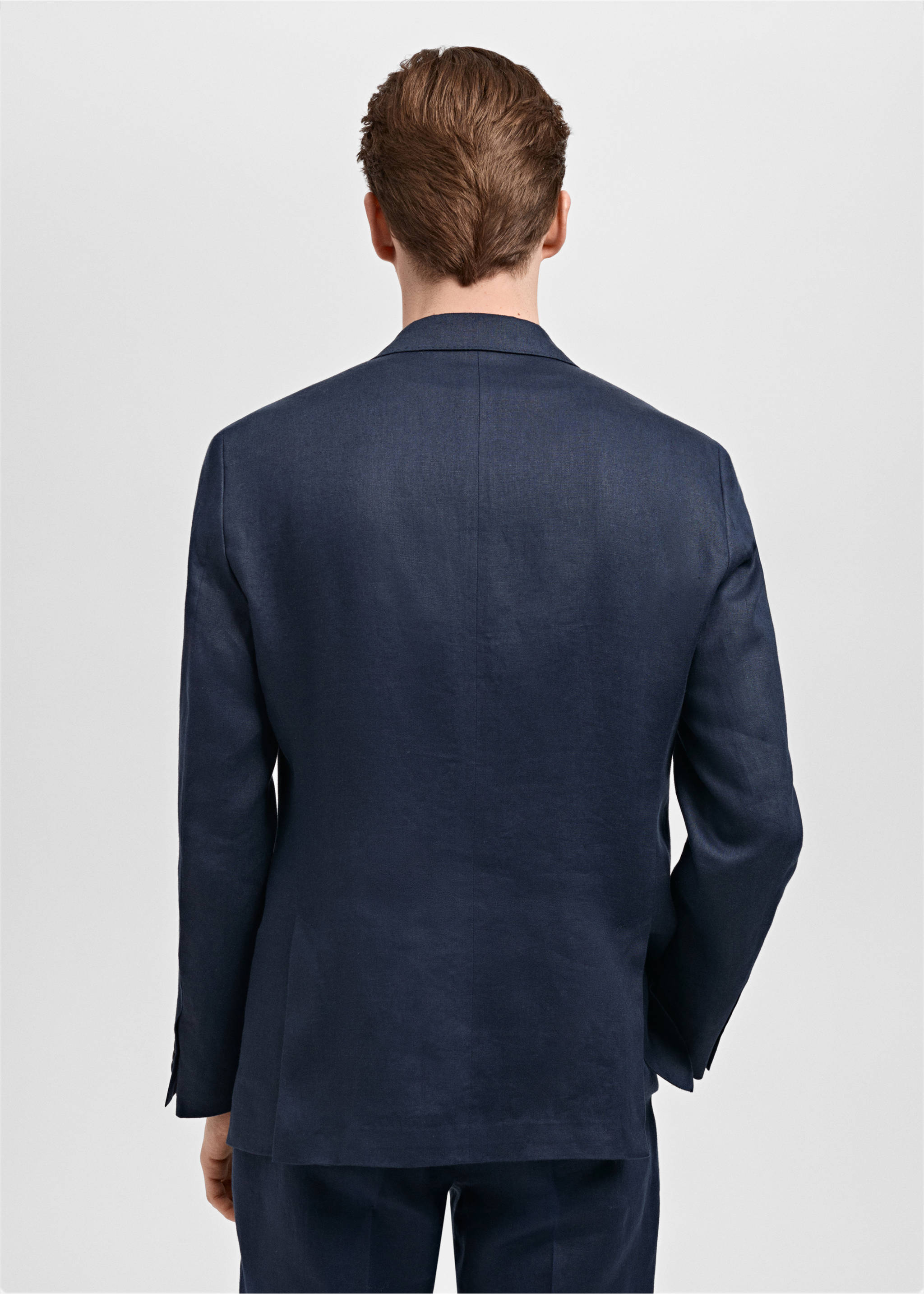 Americana vestit Amalfi 100% lli slim fit - Revers de l'article, Blau marí fosc. Ref: 87075919-00.