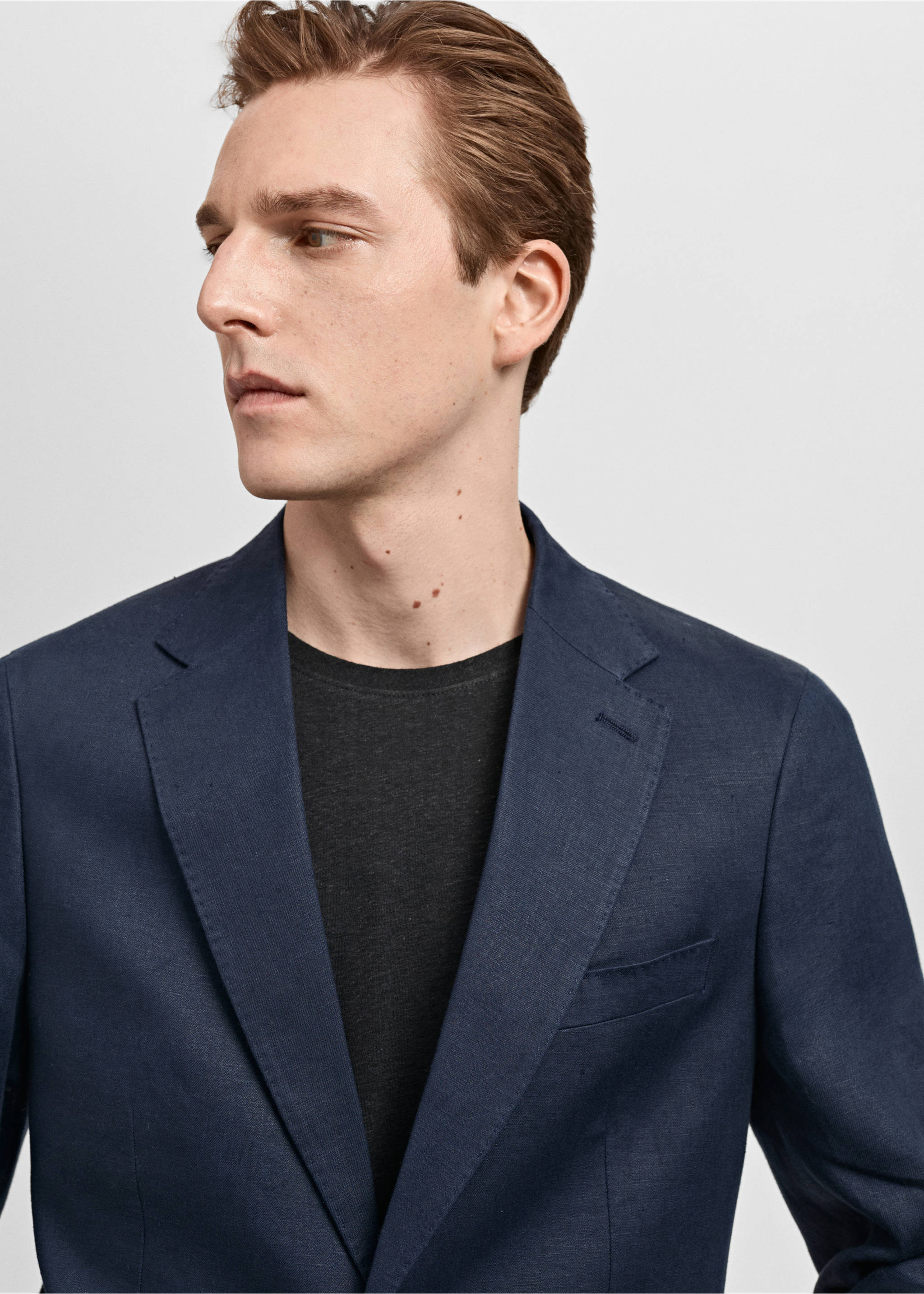 Americana vestit Amalfi 100% lli slim fit - Detall de l'article 2, Blau marí fosc. Ref: 87075919-00.