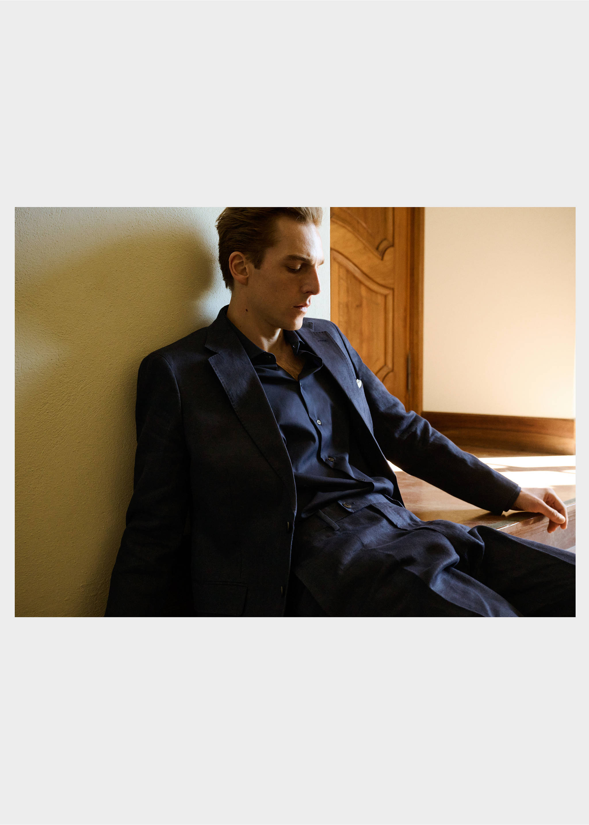 Americana vestit Amalfi 100% lli slim fit - Detall de l'article 7, Blau marí fosc. Ref: 87075919-00.