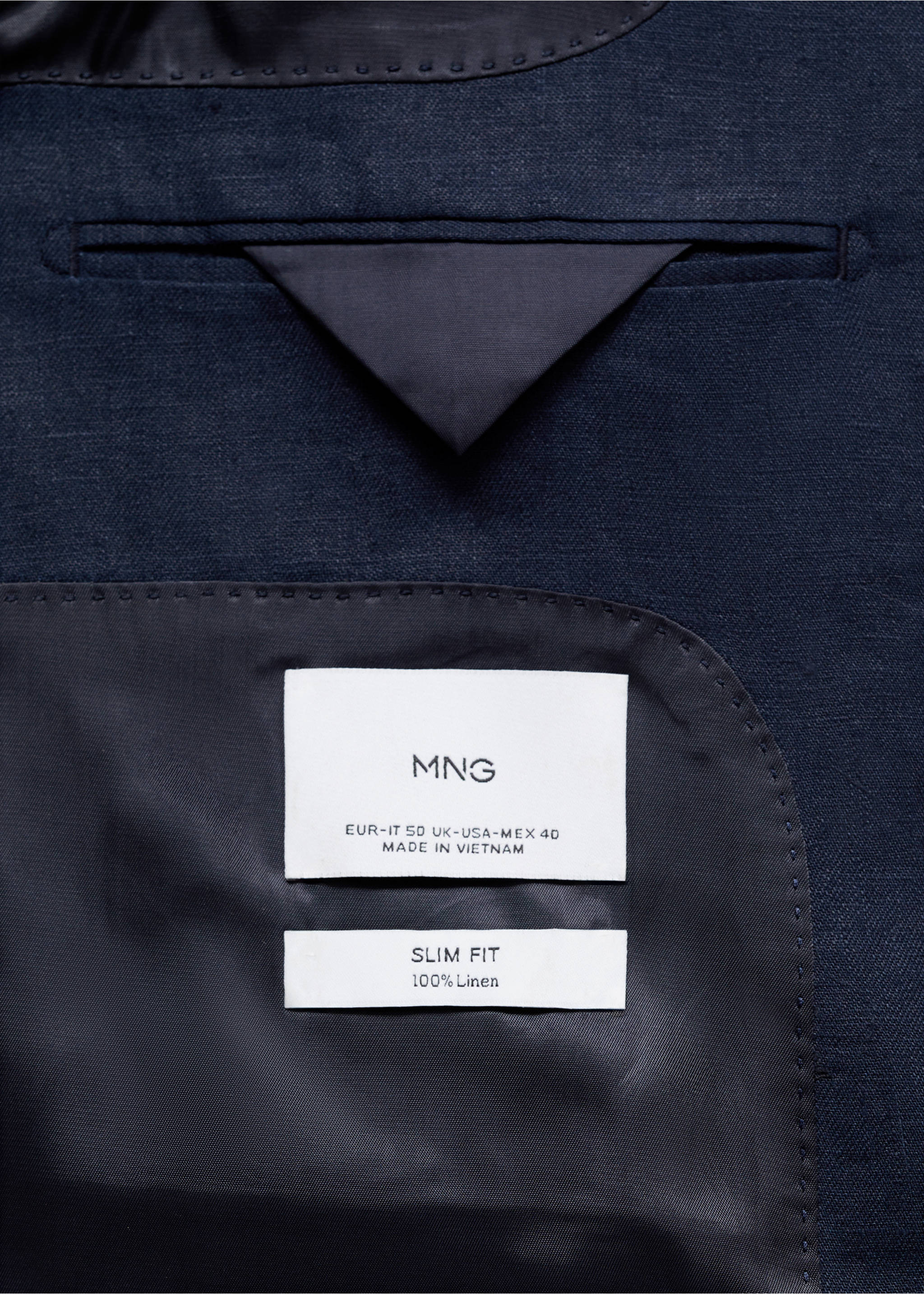 Americana vestit Amalfi 100% lli slim fit - Detall de l'article 0, Blau marí fosc. Ref: 87075919-00.