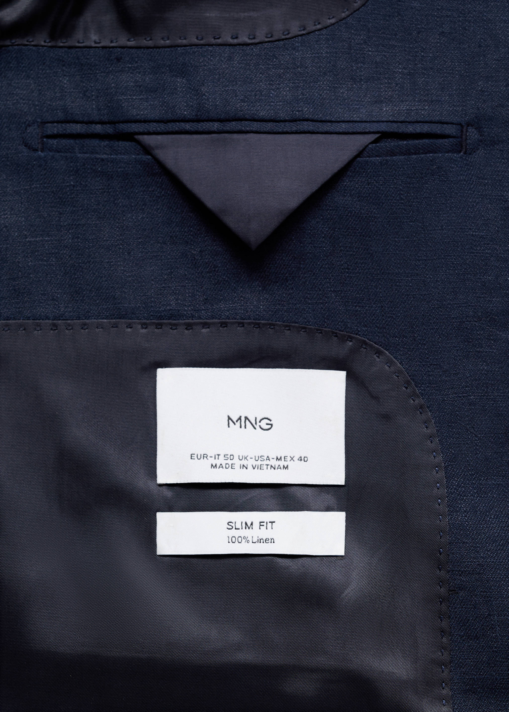 Amalfi 100% linen slim-fit suit jacket - Details of the article 0