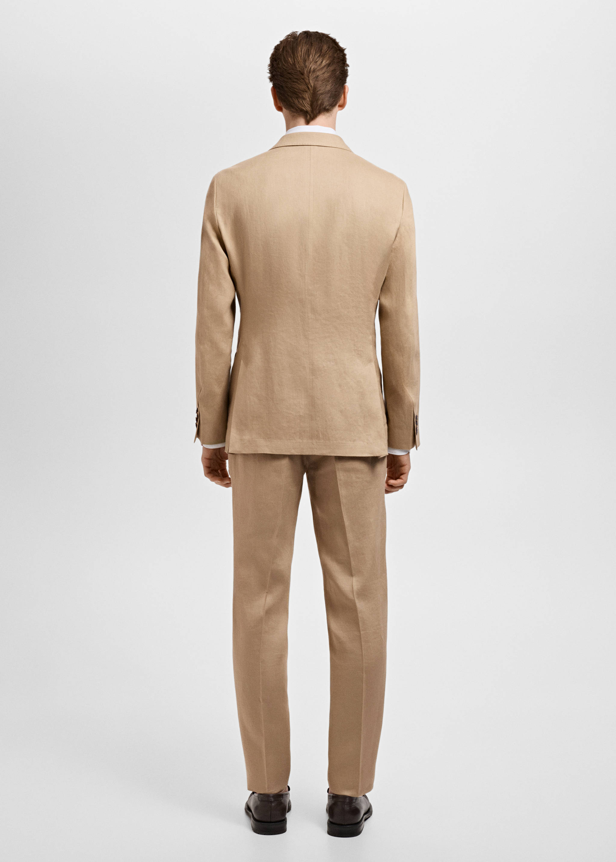 Amalfi 100% linen slim-fit suit jacket - Reverse of the article