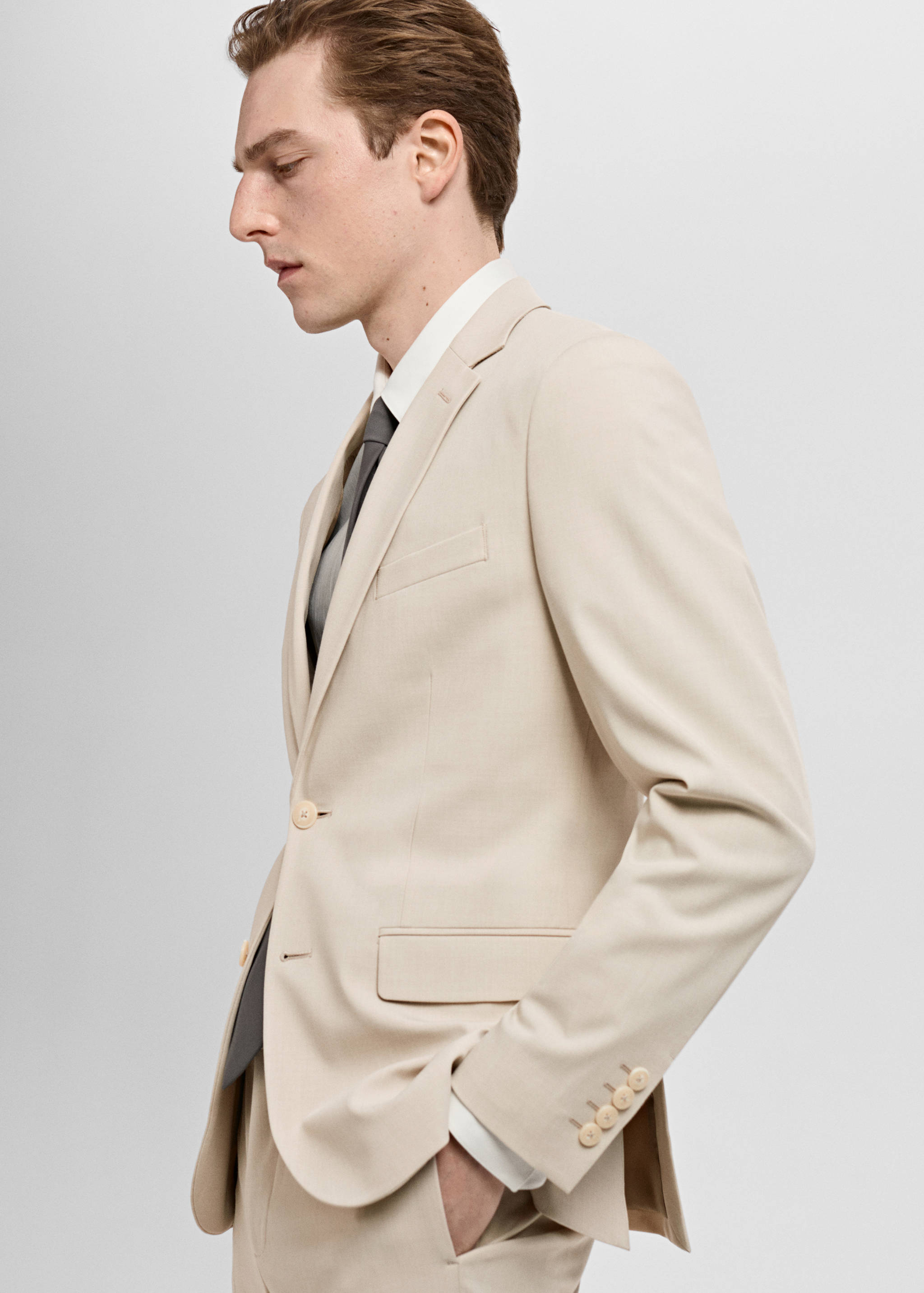 Super slim-fit suit jacket in stretch fabric - Details of the article 6