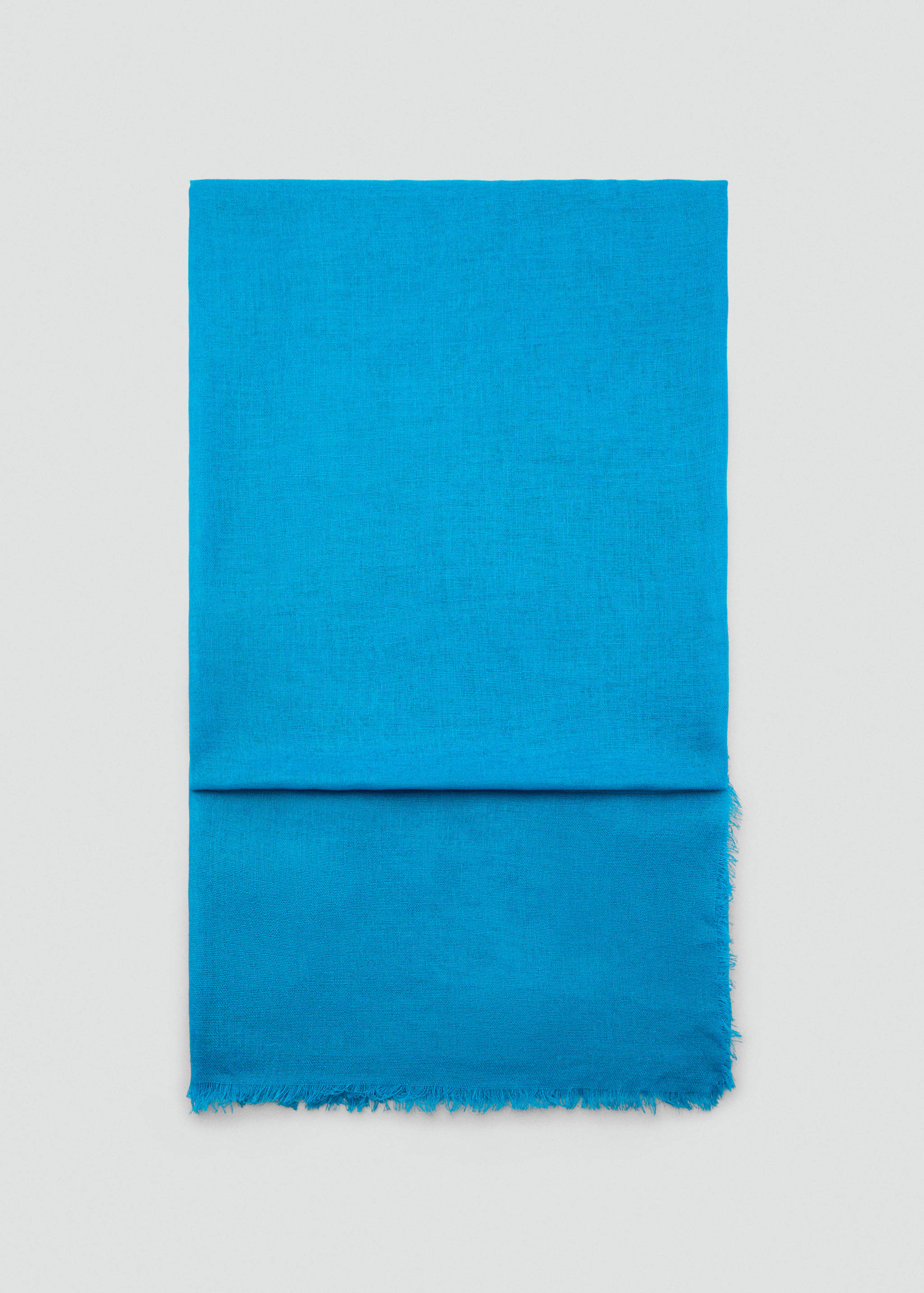 Linen-blend scarf with frayed ends - Article without model