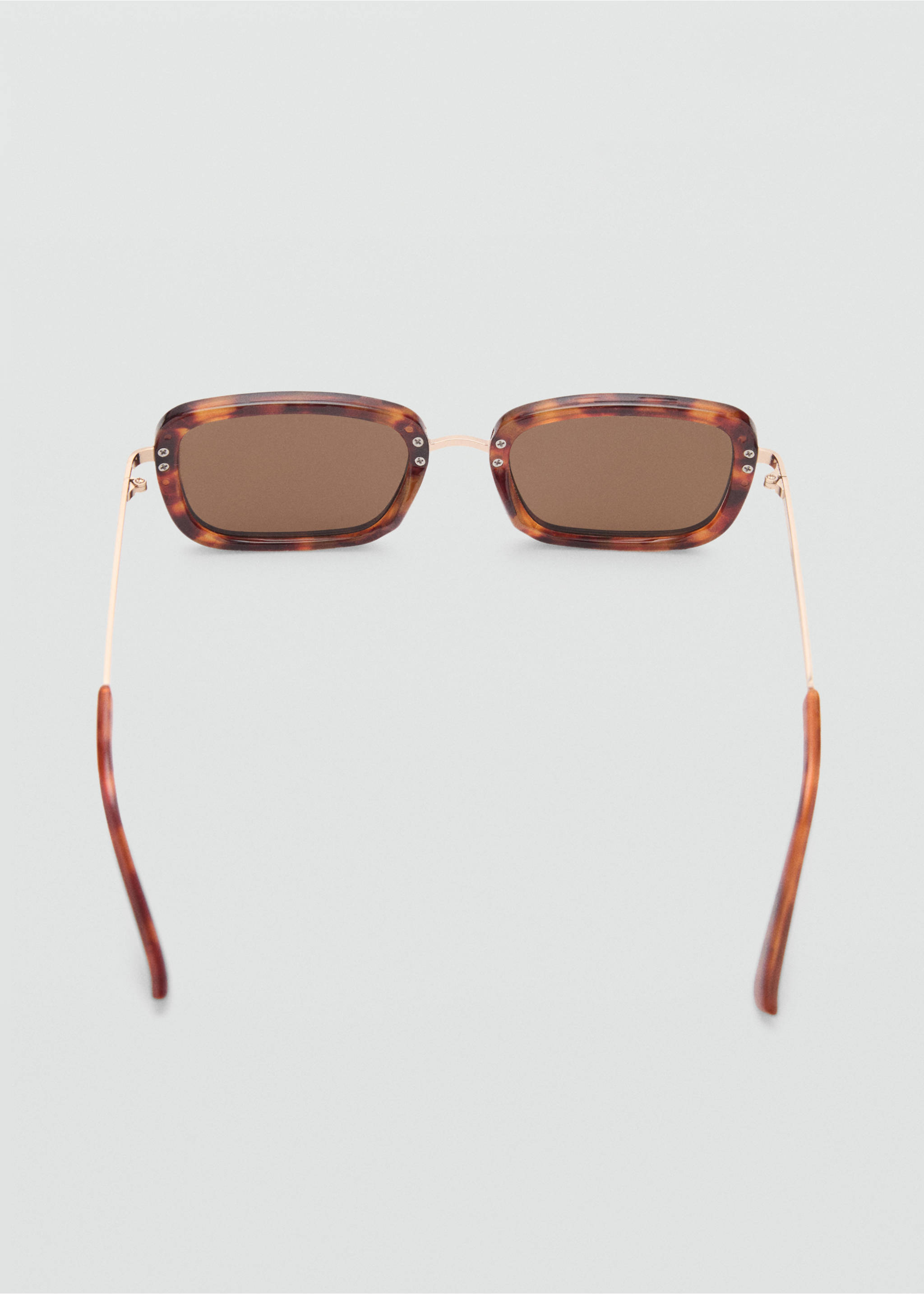 Combined-frame sunglasses - Details of the article 1, Chocolate. Ref: 87075925-00.