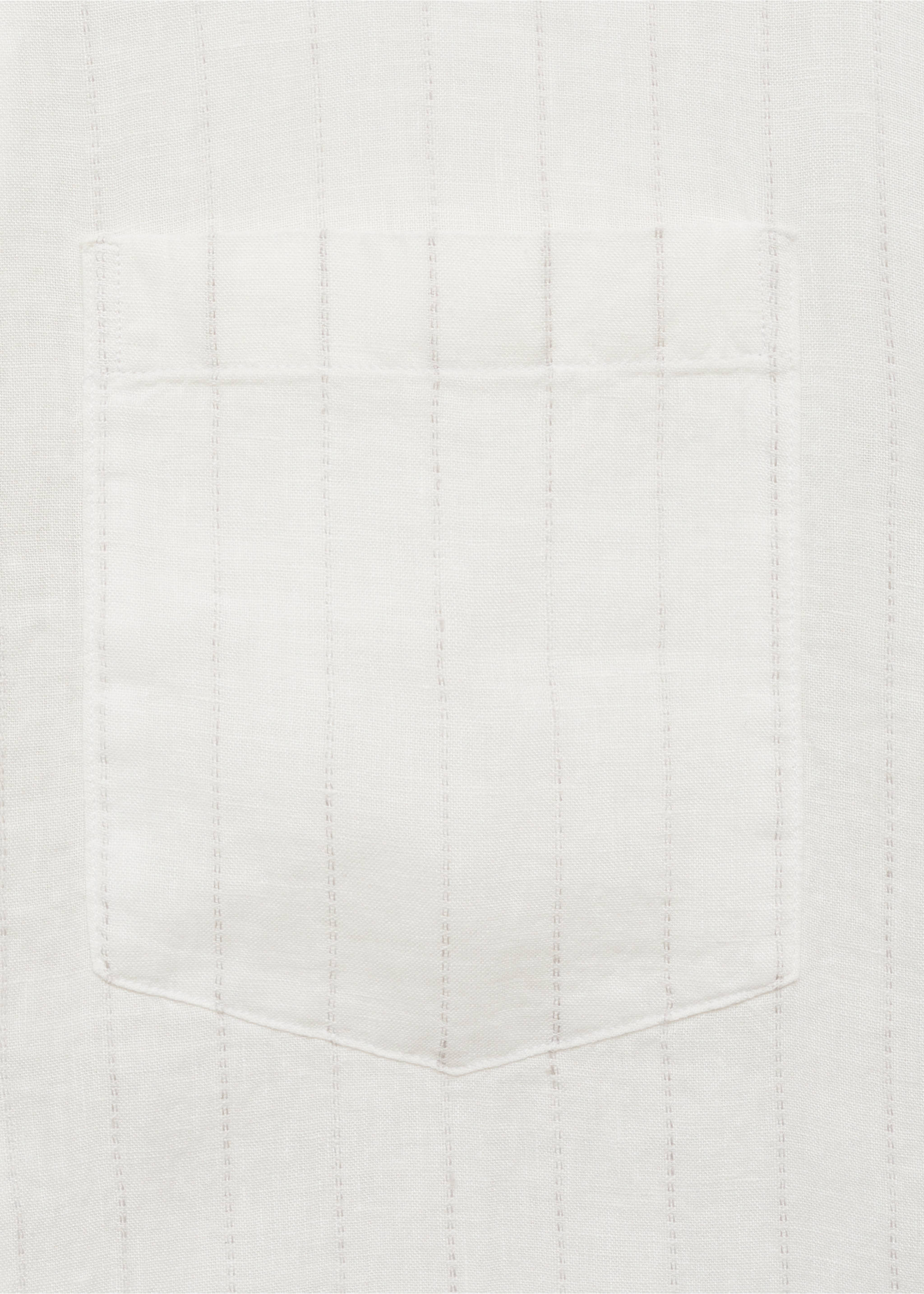 Chemise 100 % lin rayures tennis - Détail de l'article 8, Blanc. Ref: 87075928-00.