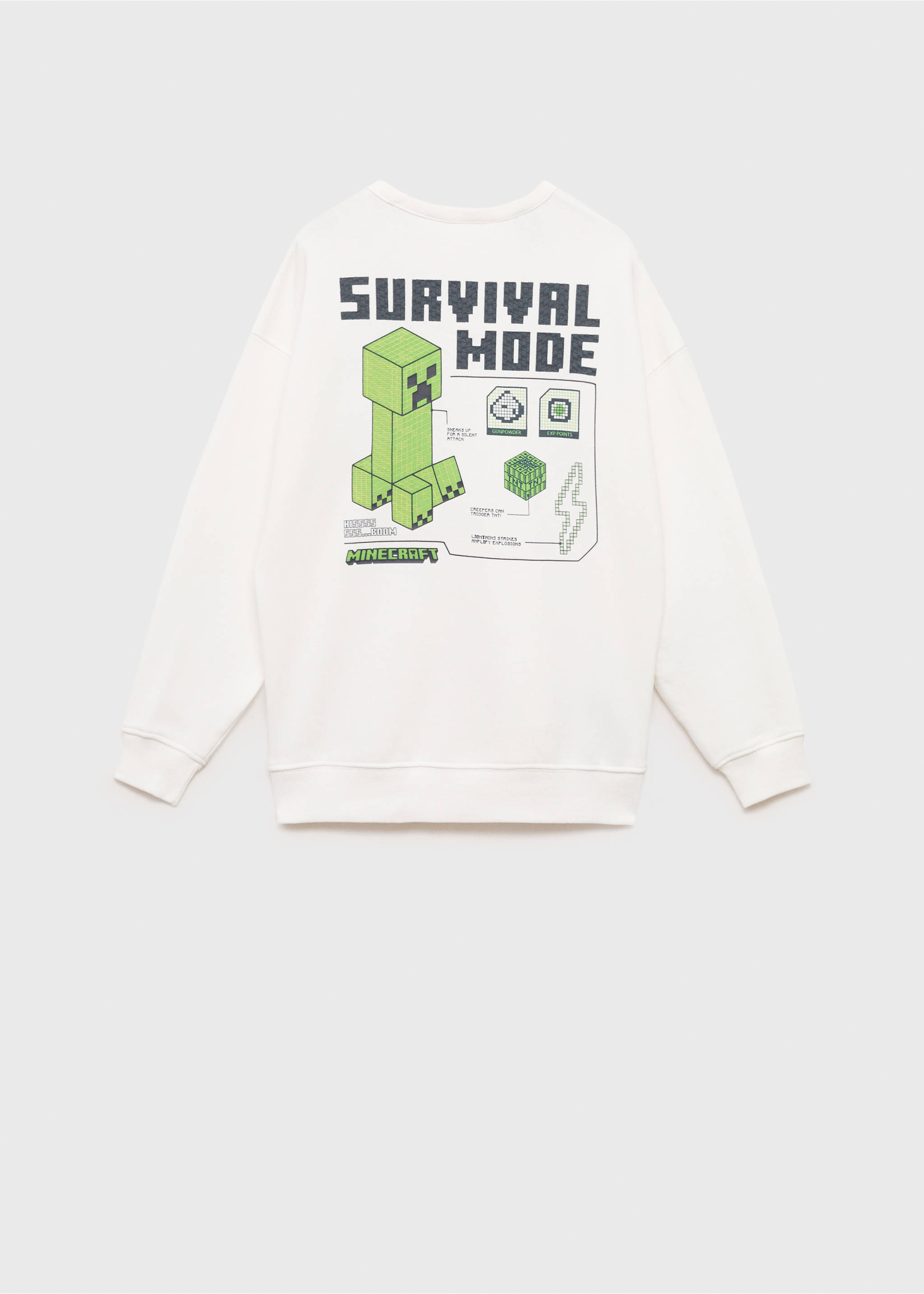 Minecraft sweatshirt - Reverse of the article, Off White. Ref: 87075931-00.