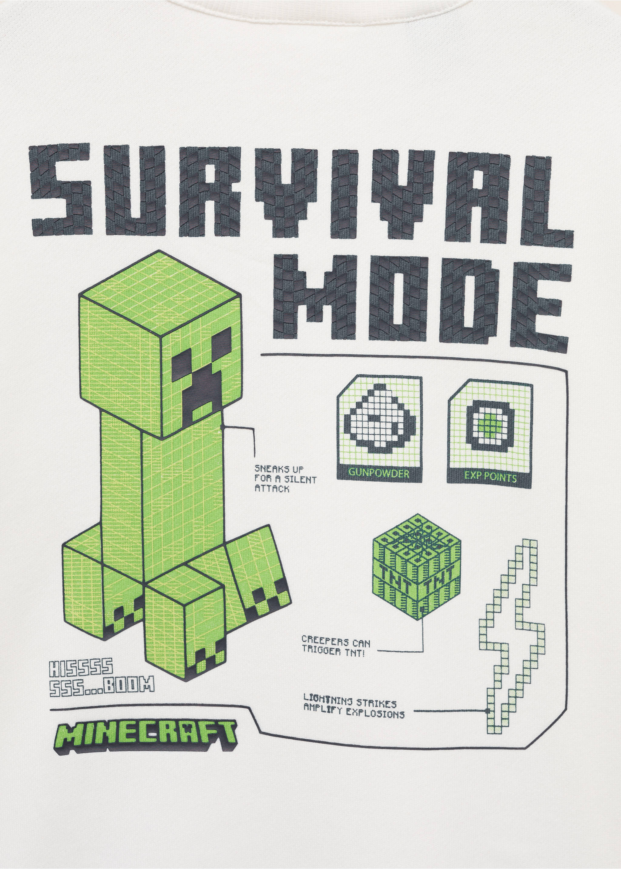 Minecraft sweatshirt - Details of the article 8, Off White. Ref: 87075931-00.