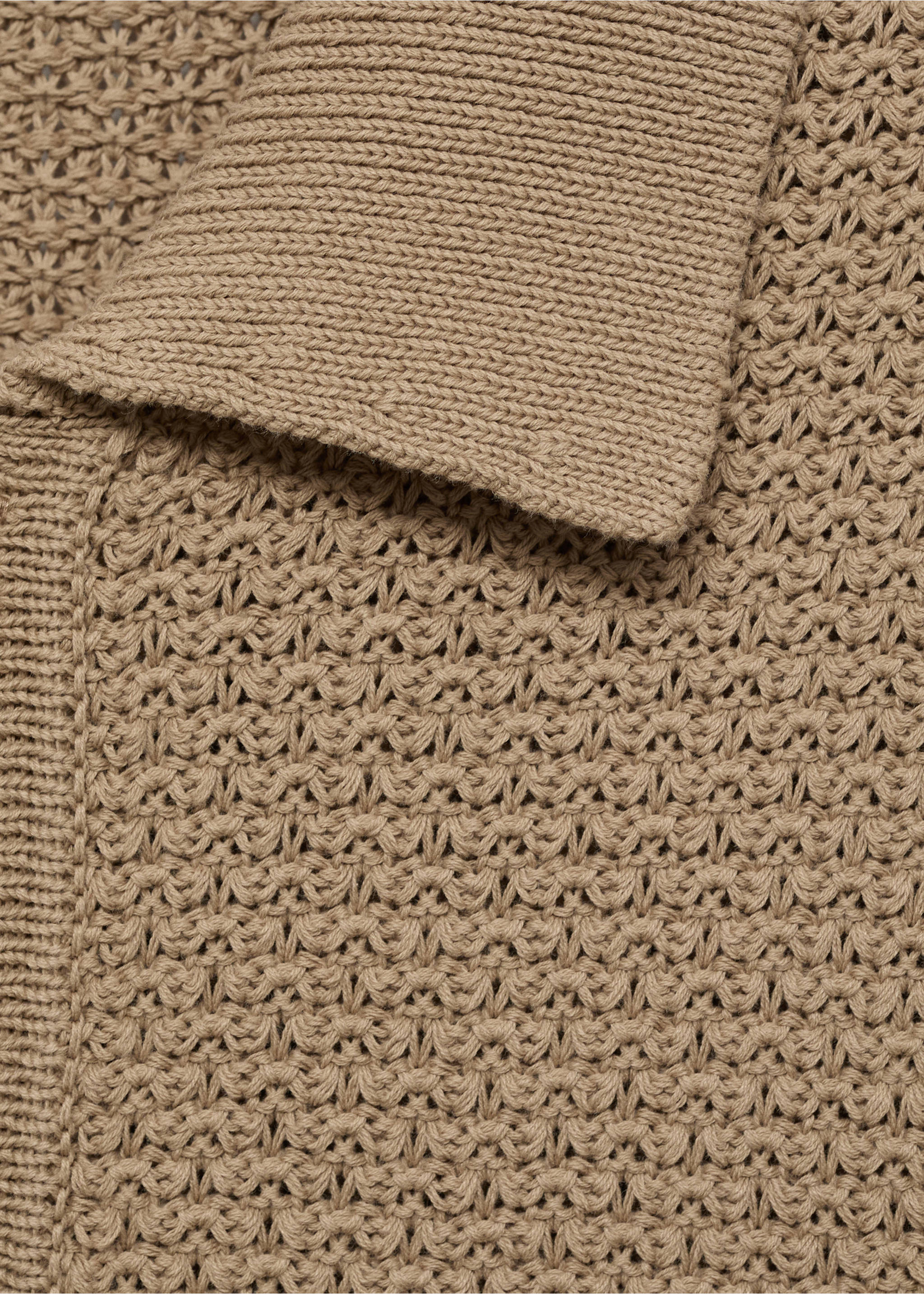 Strickhemd aus Baumwolle - Detail des Artikels 8, Beige. Ref: 87075933-00.