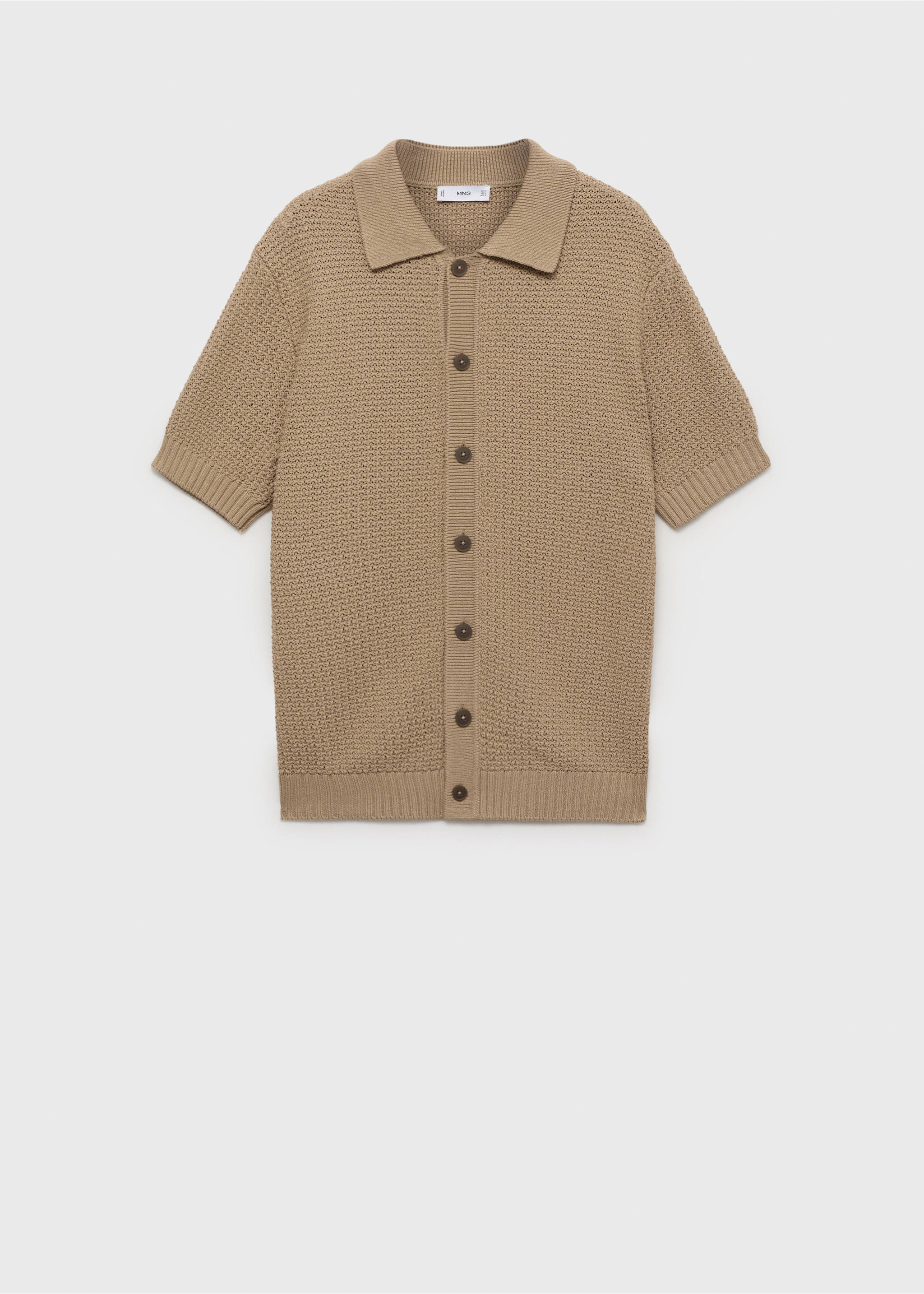 Chemise maille coton - Article sans modèle, Beige. Ref: 87075933-00.