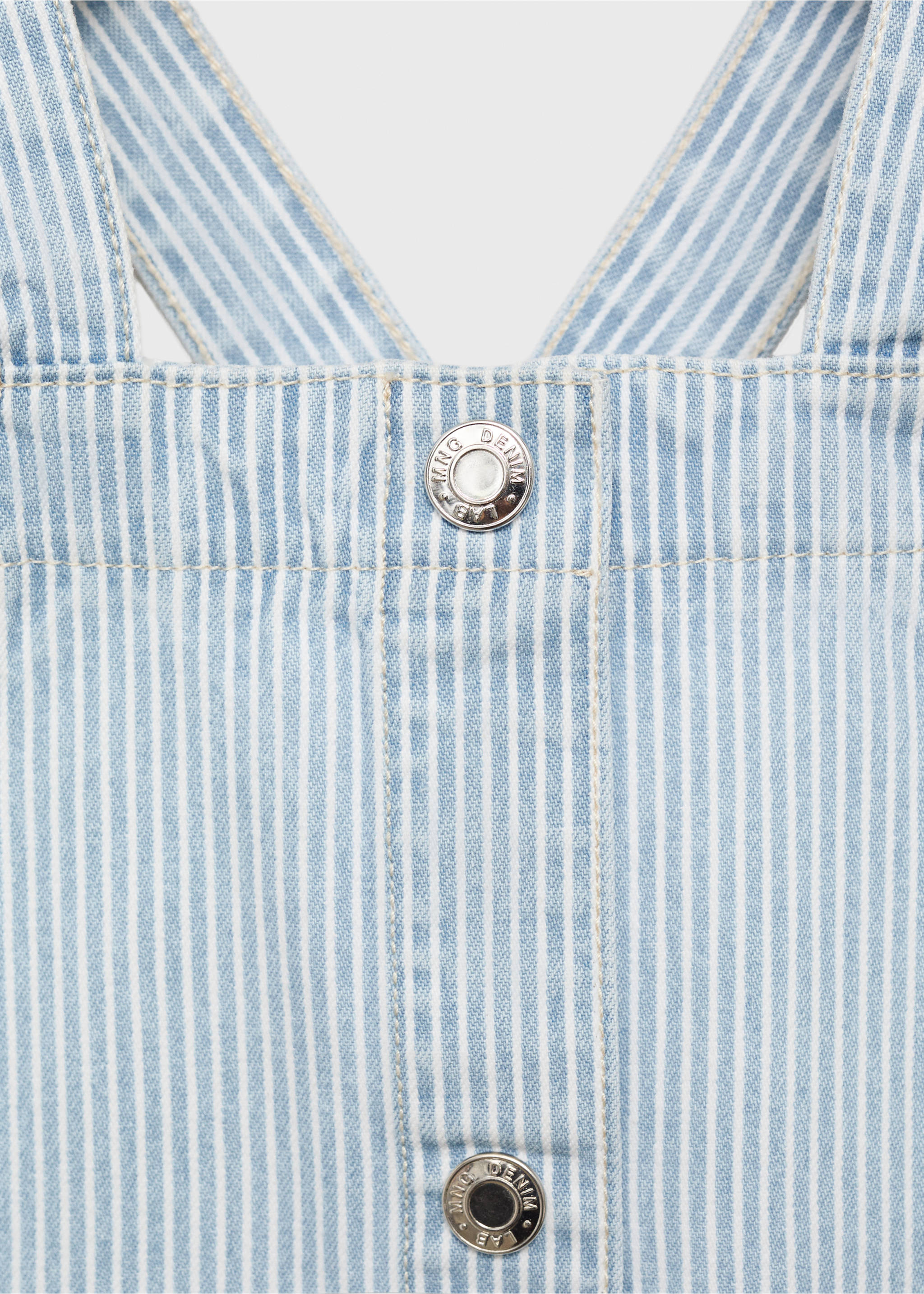 Gestreifter Jeans-Latzrock - Detail des Artikels 8, Hellblau. Ref: 87075936-00.