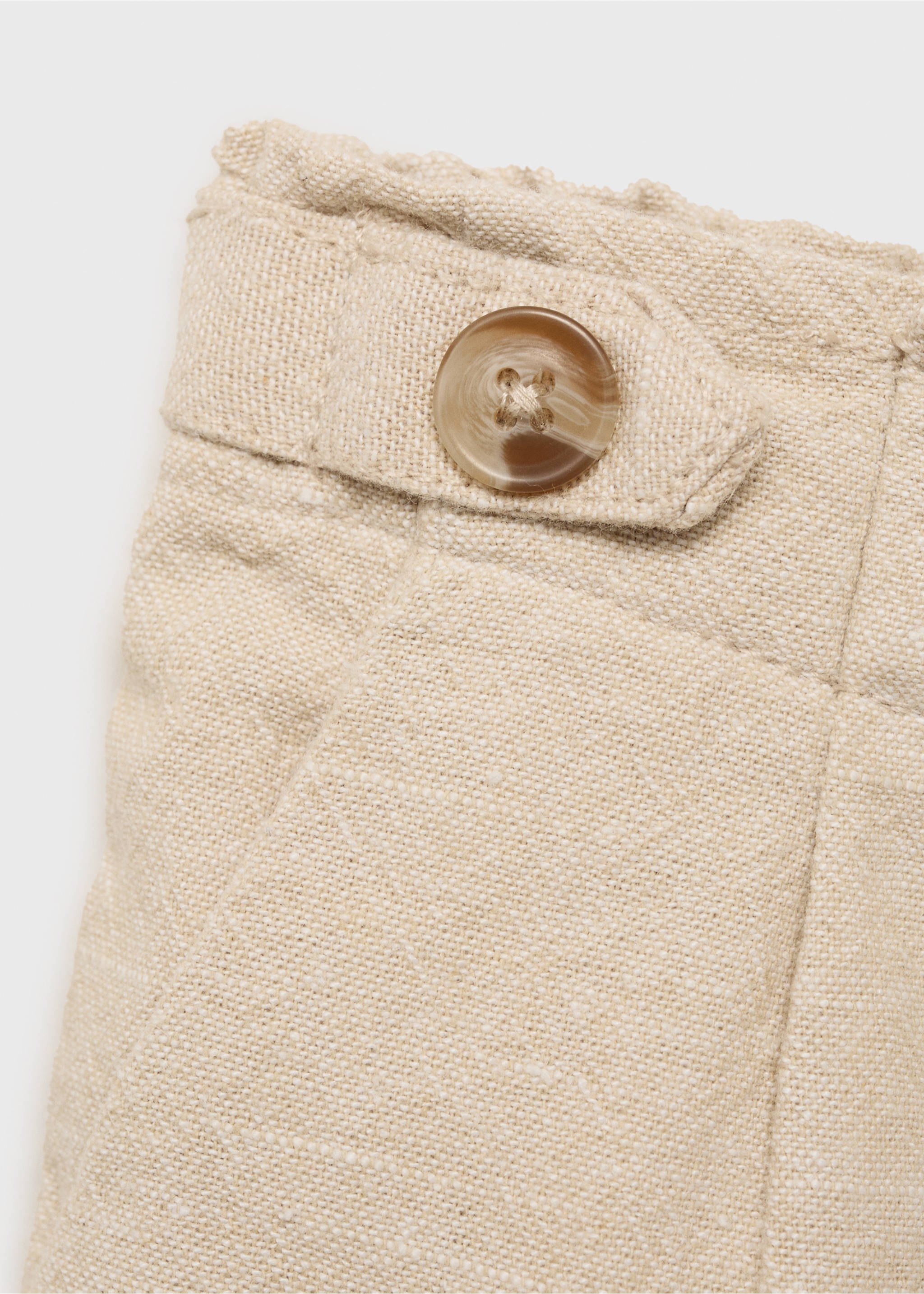 Textured culotte trousers - Details of the article 8, Light/Pastel Grey. Ref: 87075937-00.
