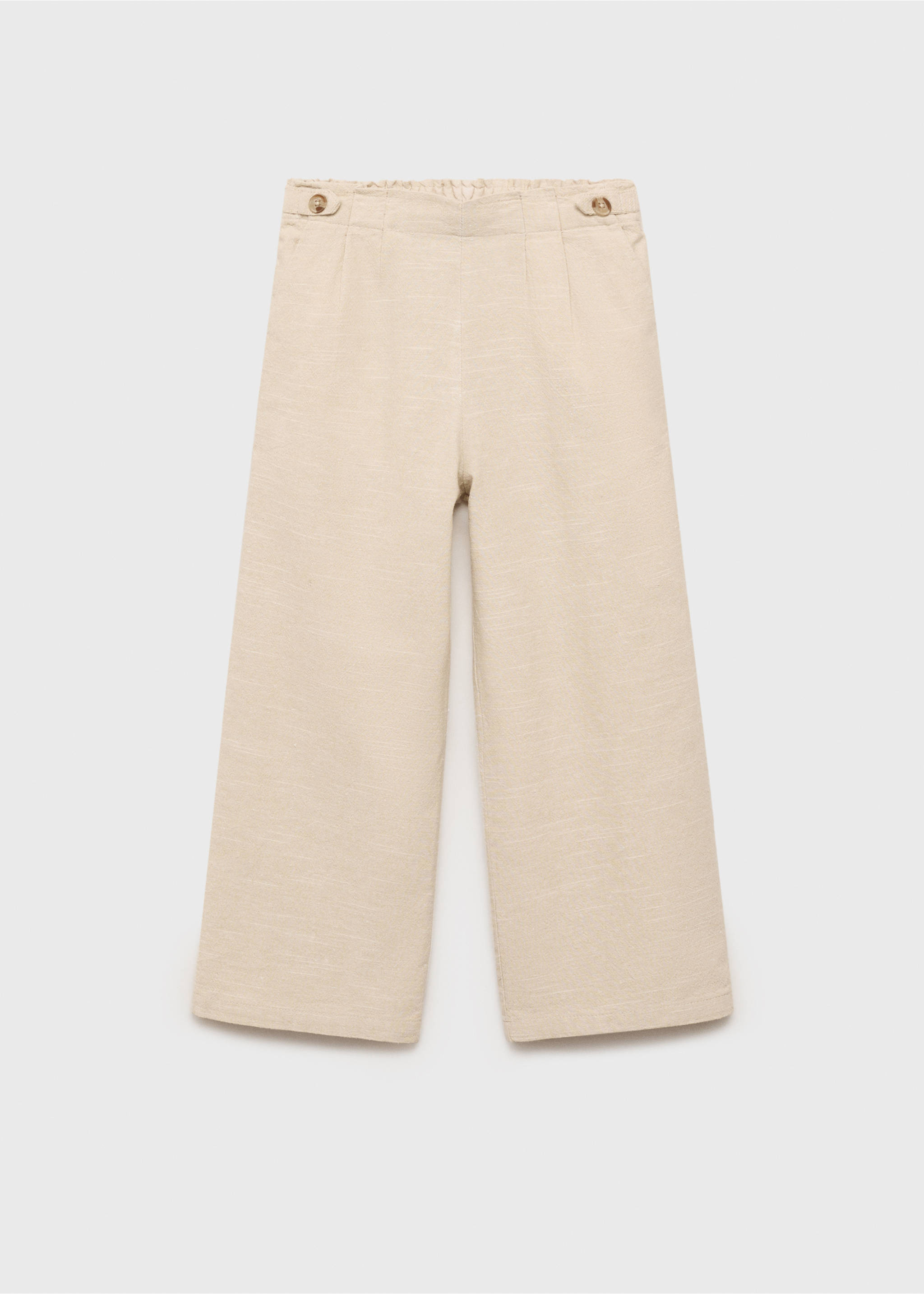 Textured culotte trousers - Article without model, Light/Pastel Grey. Ref: 87075937-00.