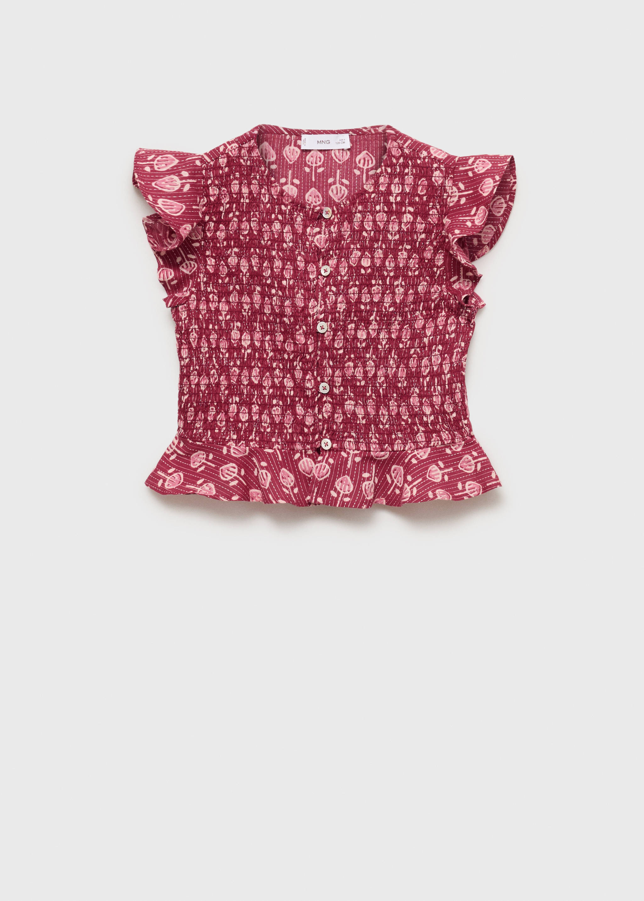 Blusa stampata volant - Articolo senza modello