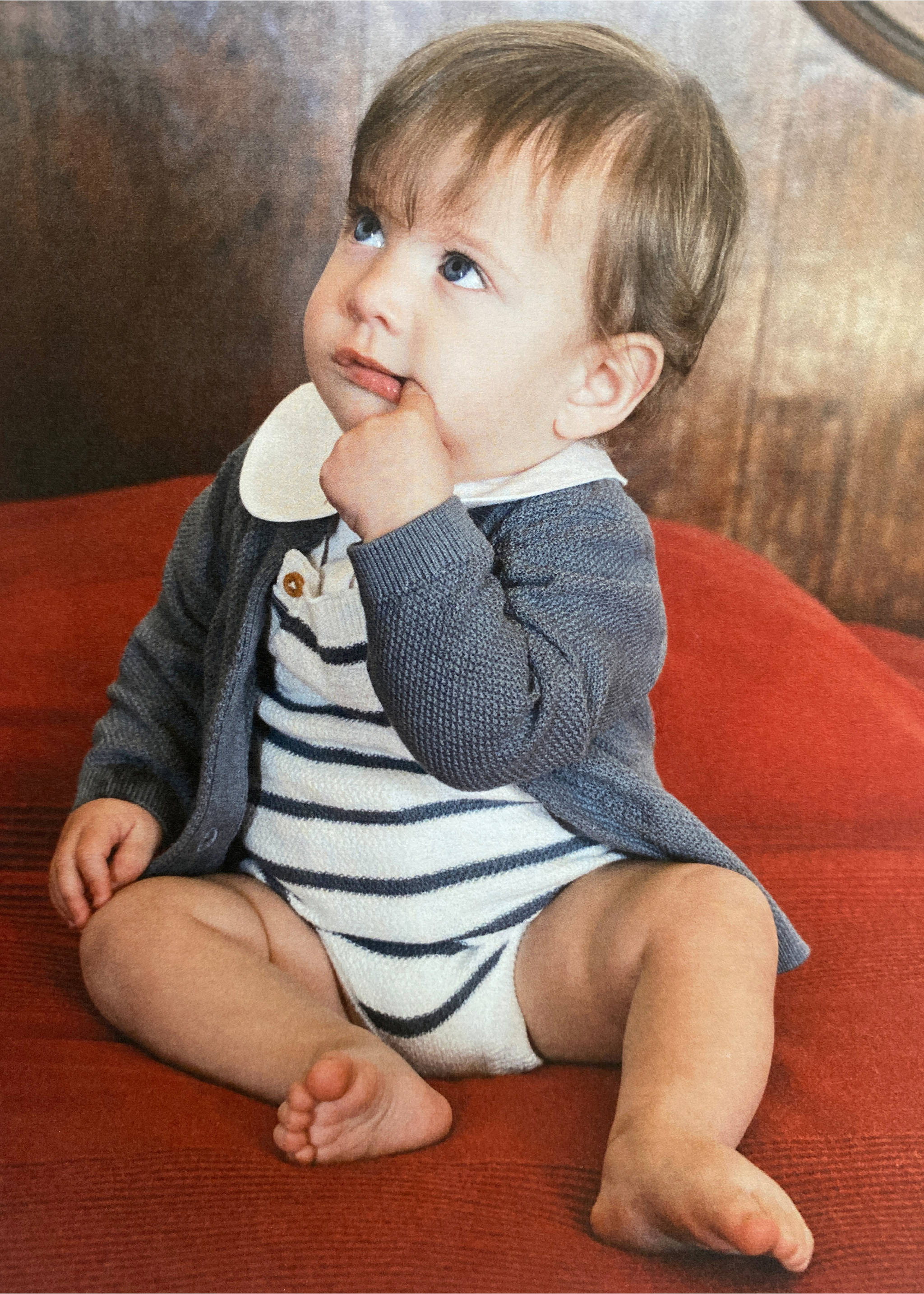 Striped knitted romper - General plane, Green. Ref: 87075942-00.