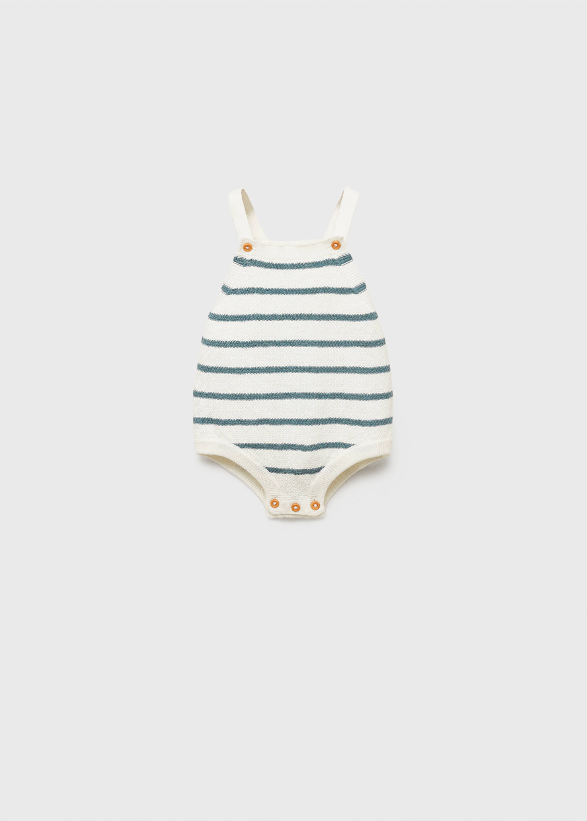 Striped knitted romper - Article without model, Green. Ref: 87075942-00.