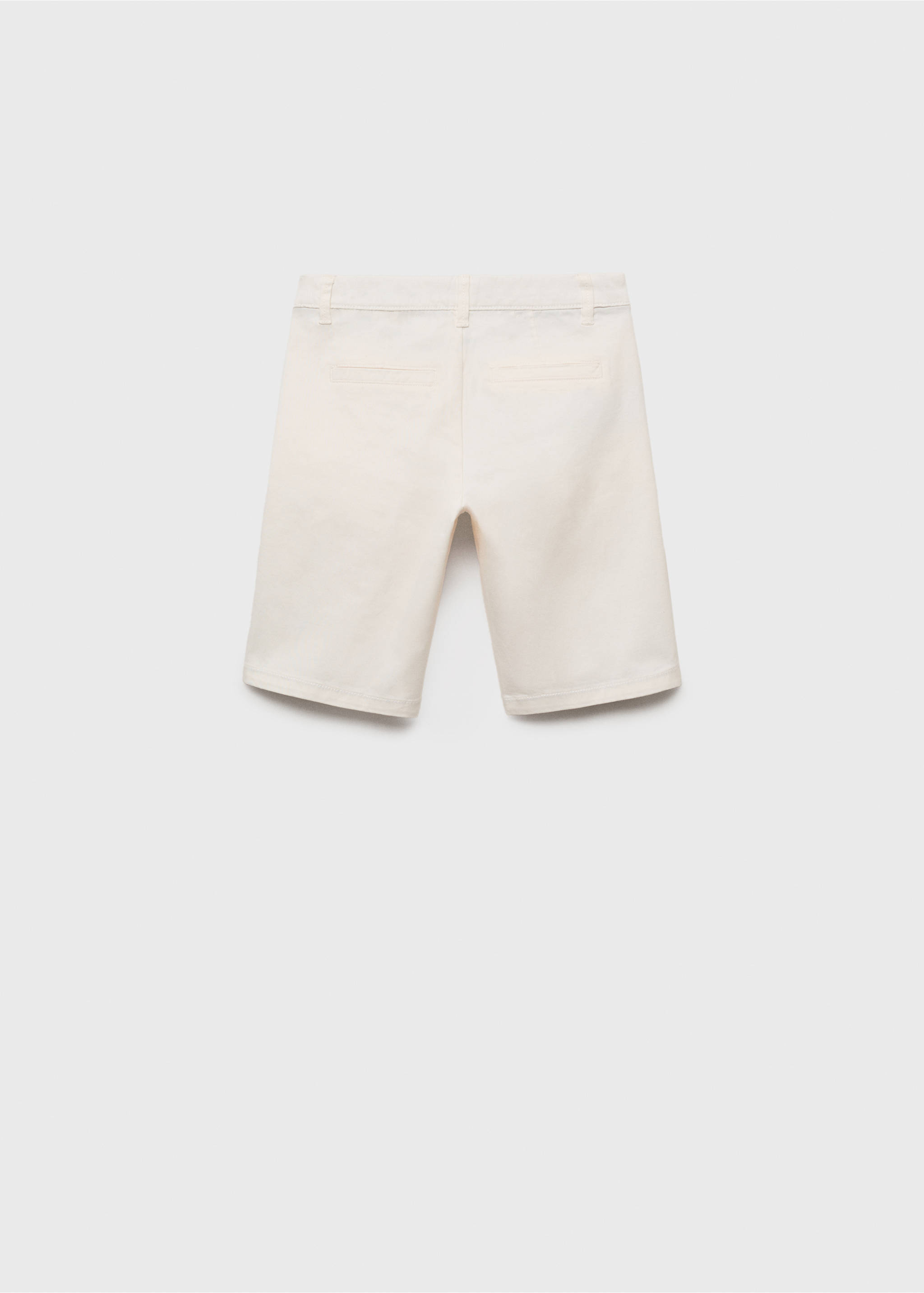 Baumwoll-Bermudas im Chino-Stil - Rückseite des Artikels, Weiß. Ref: 87075943-00.
