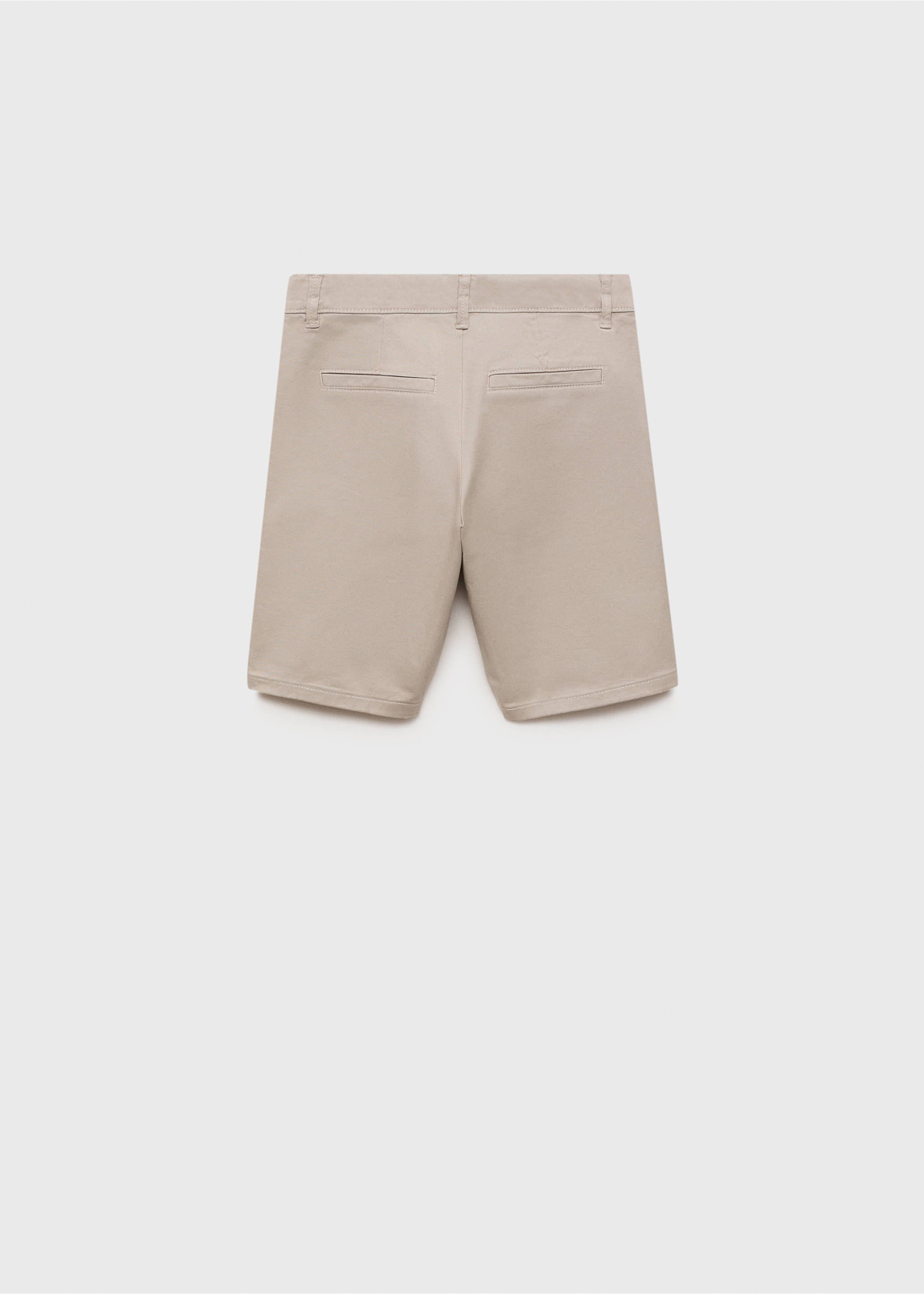 Cotton chino style Bermuda shorts - Reverse of the article, Ice Grey. Ref: 87075943-00.