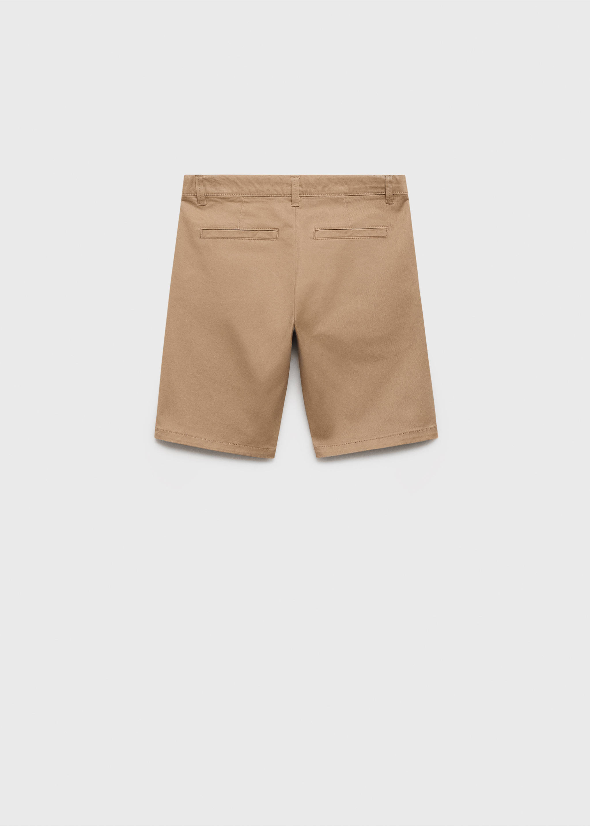 Calções de estilo chino de algodão - Verso do artigo, Bege. Ref: 87075943-00.