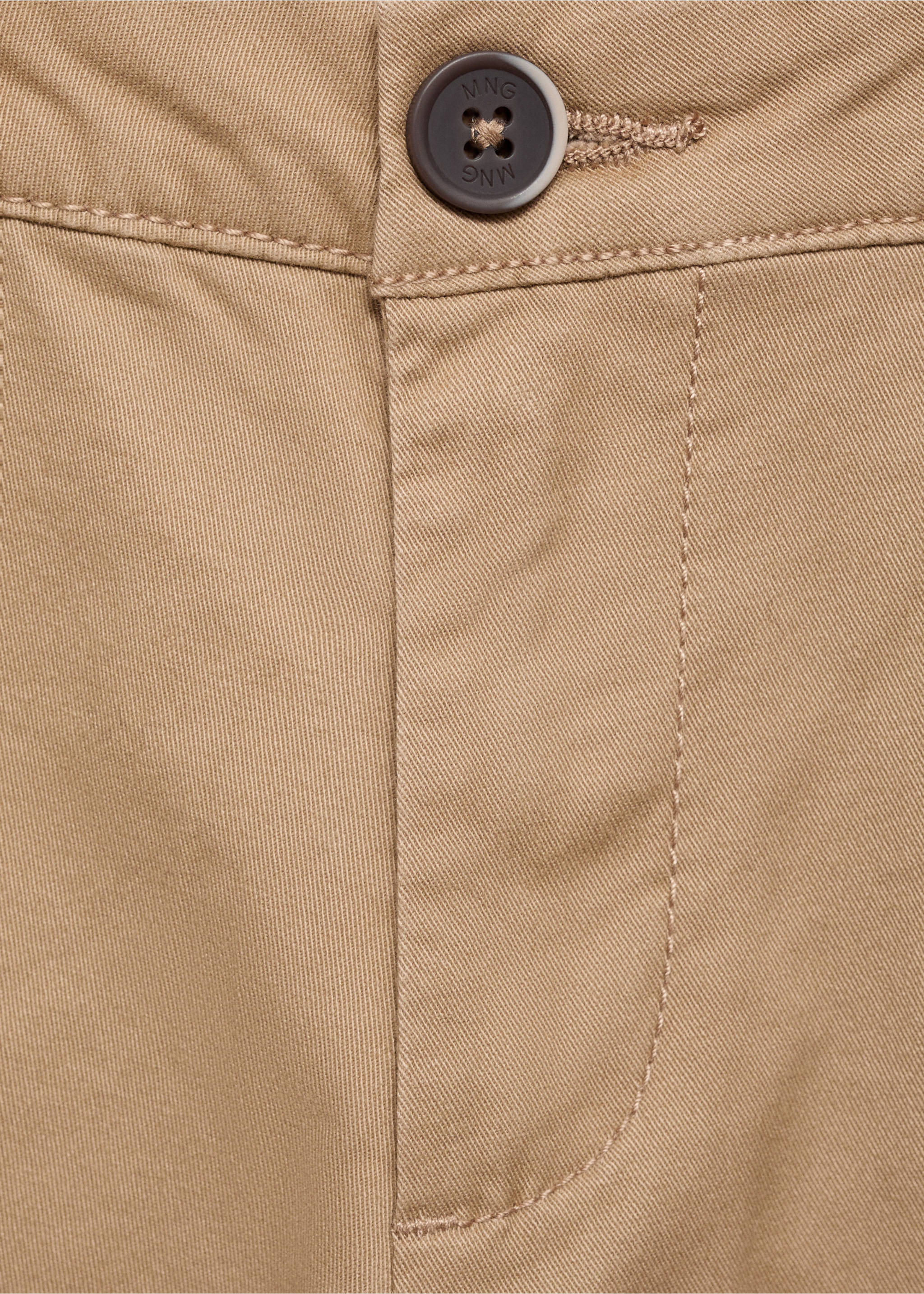 Calções de estilo chino de algodão - Pormenor do artigo 8, Bege. Ref: 87075943-00.