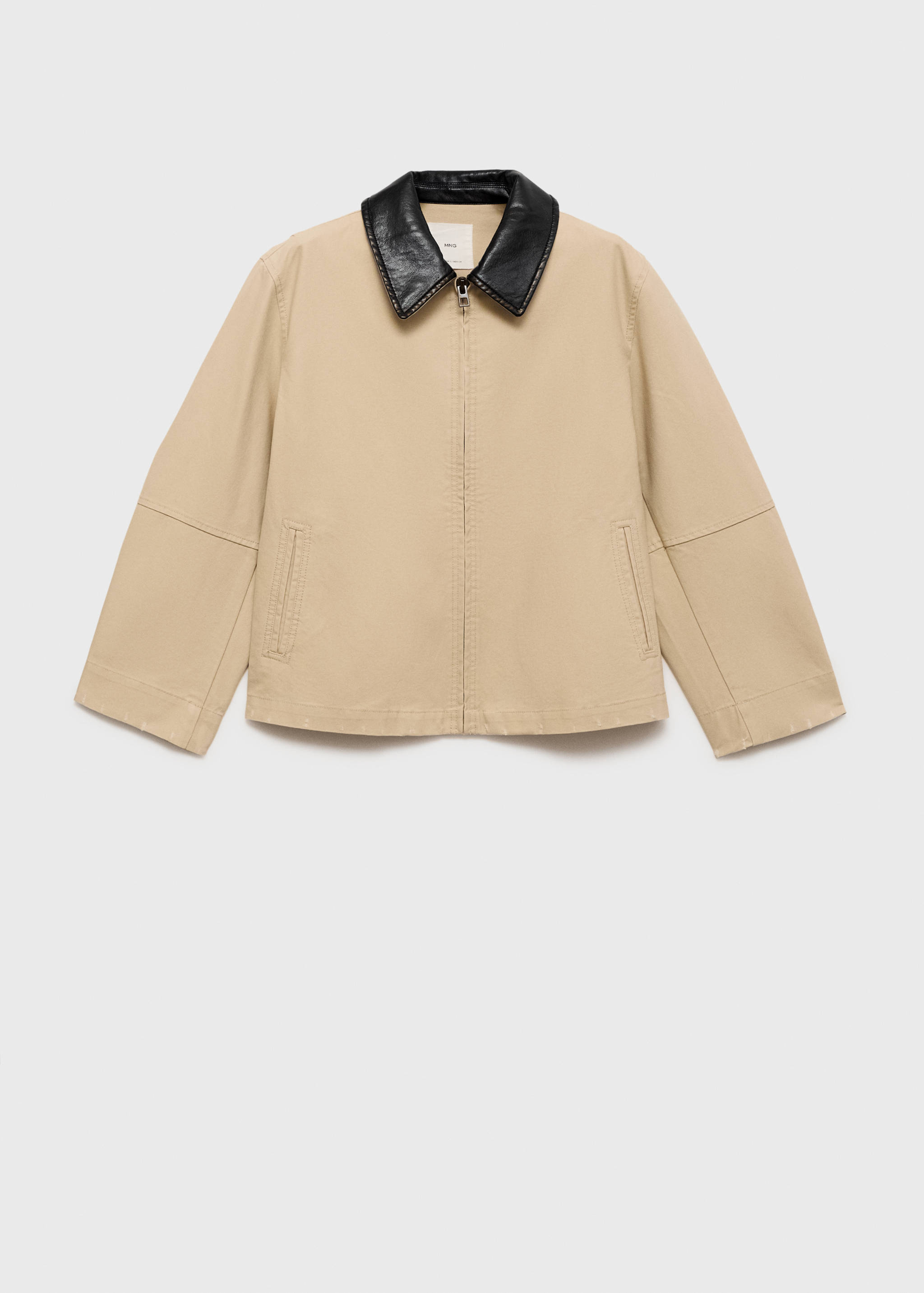 Cotton jacket with contrasting collar - Article without model