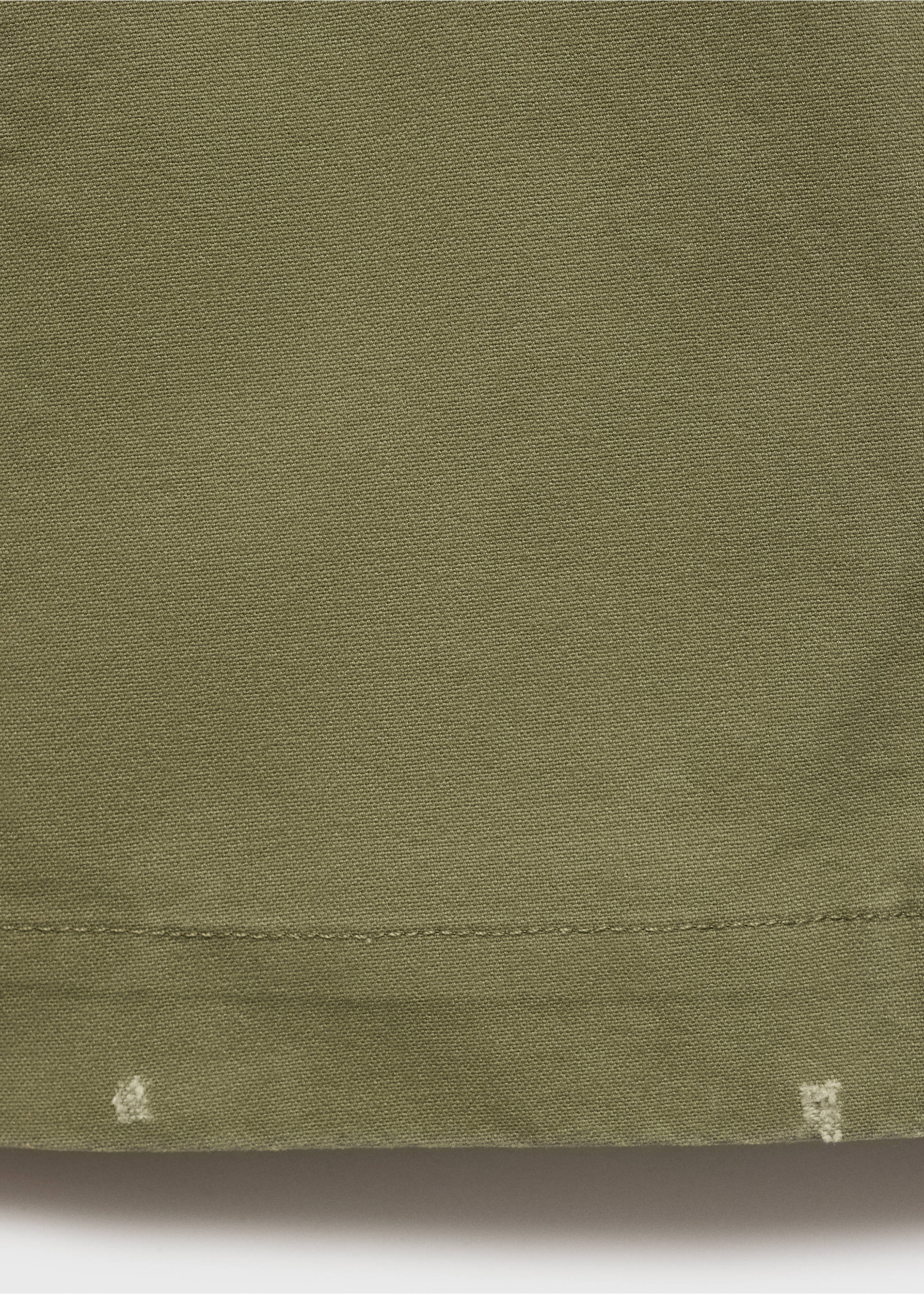 Veste en coton à col contrasté - Détail de l'article 0, Kaki. Ref: 87075944-00.