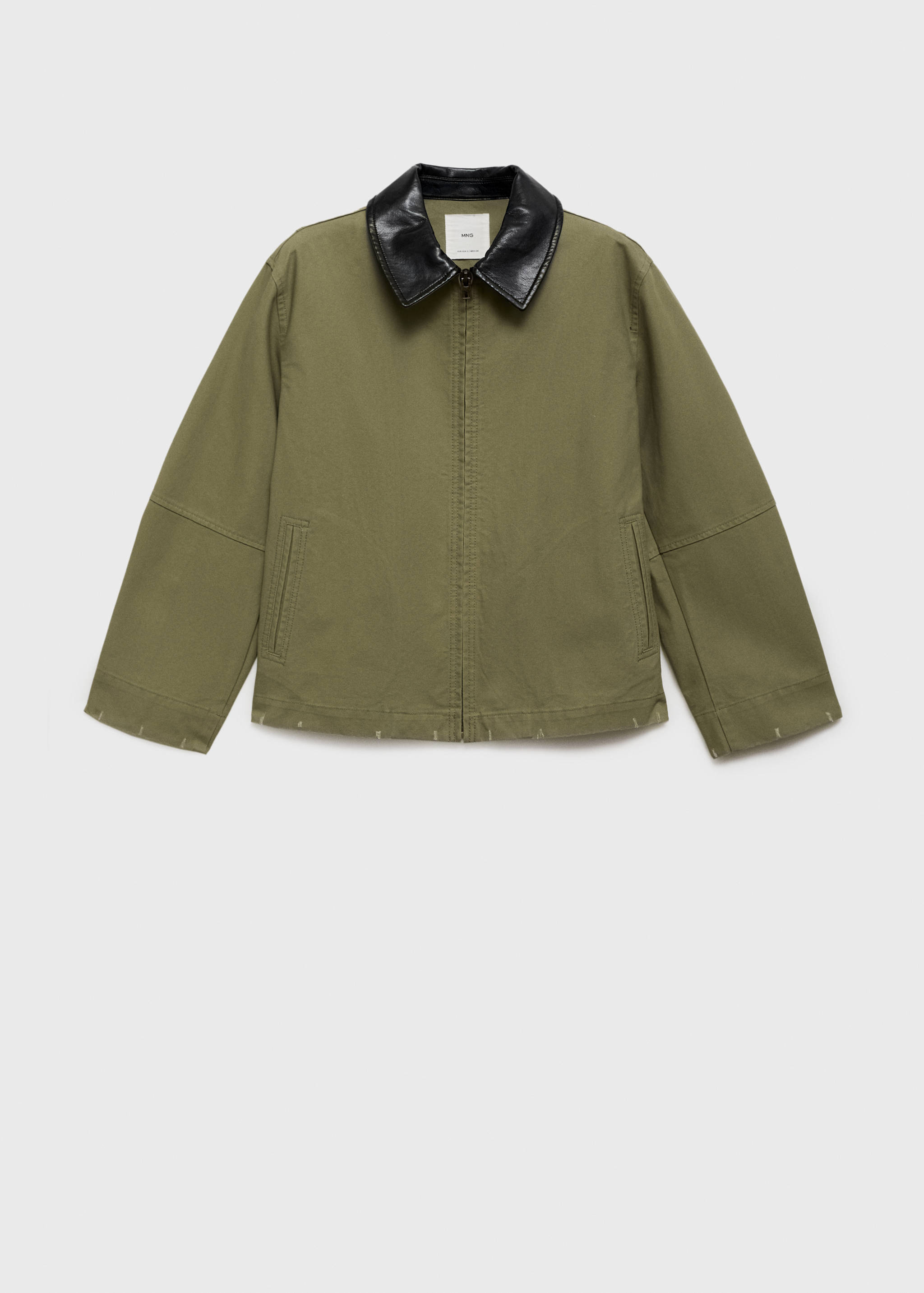 Cotton jacket with contrasting collar - Article without model